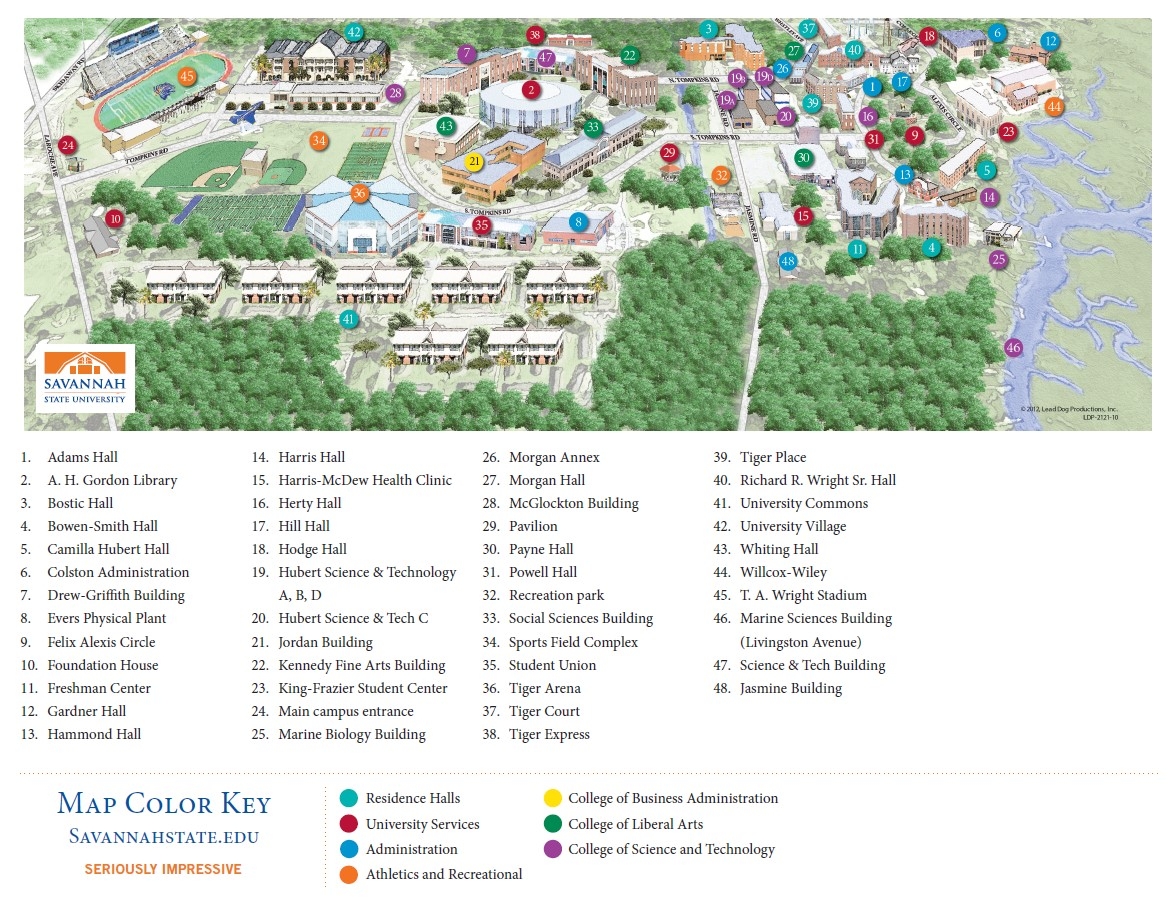 University Map Savannah State