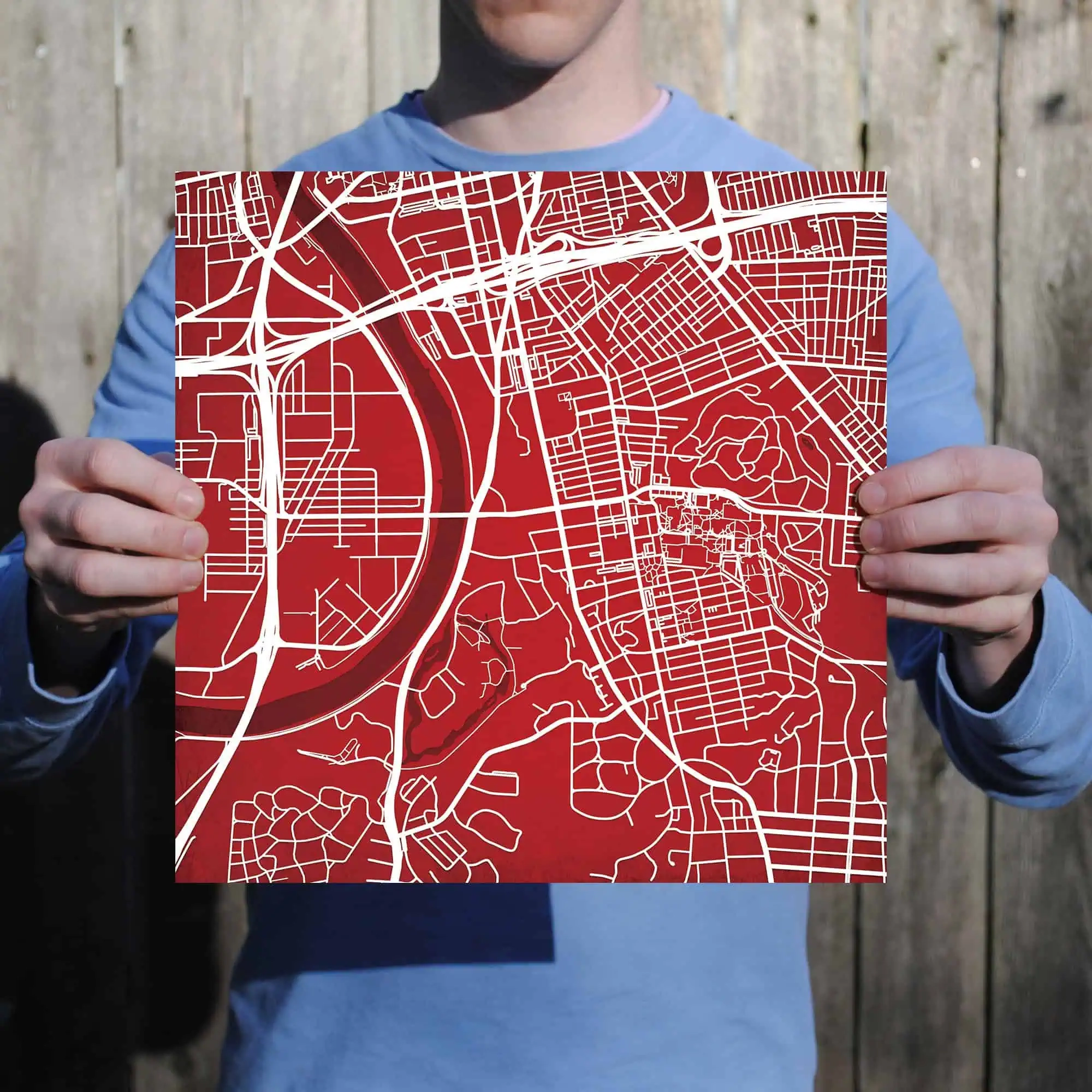 University Of Dayton Campus Map Art By City Prints The Map Shop