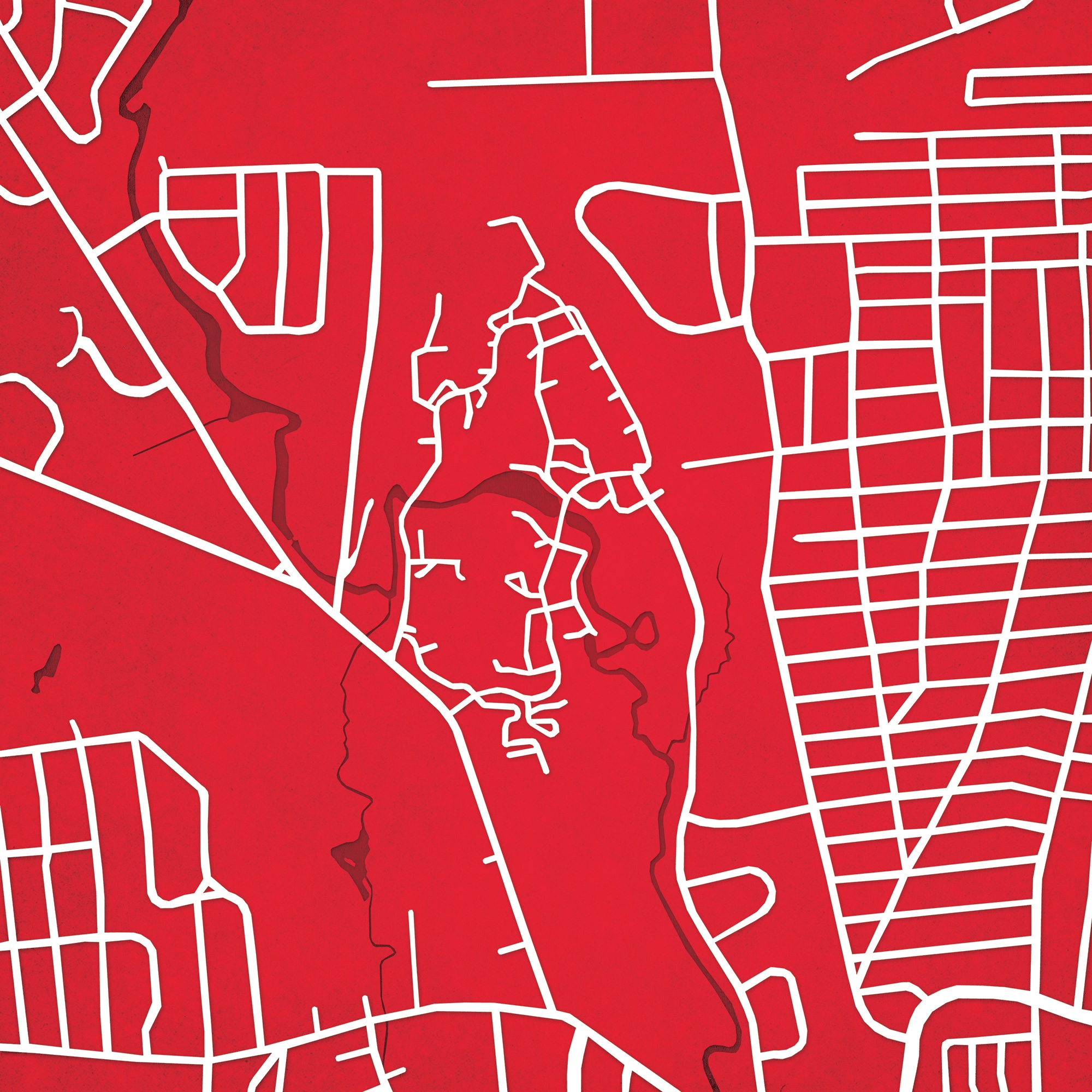 University Of Hartford Campus Map Art City Prints