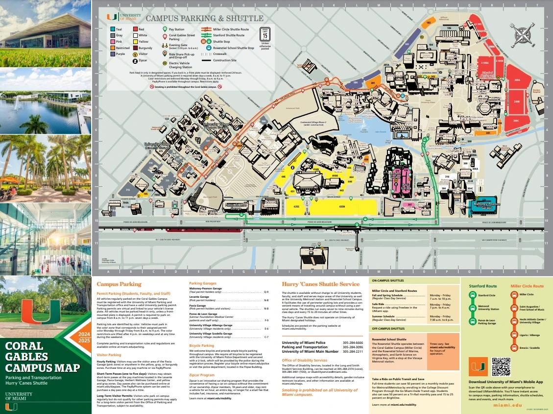 university of miami map of campus university of miami map of campus