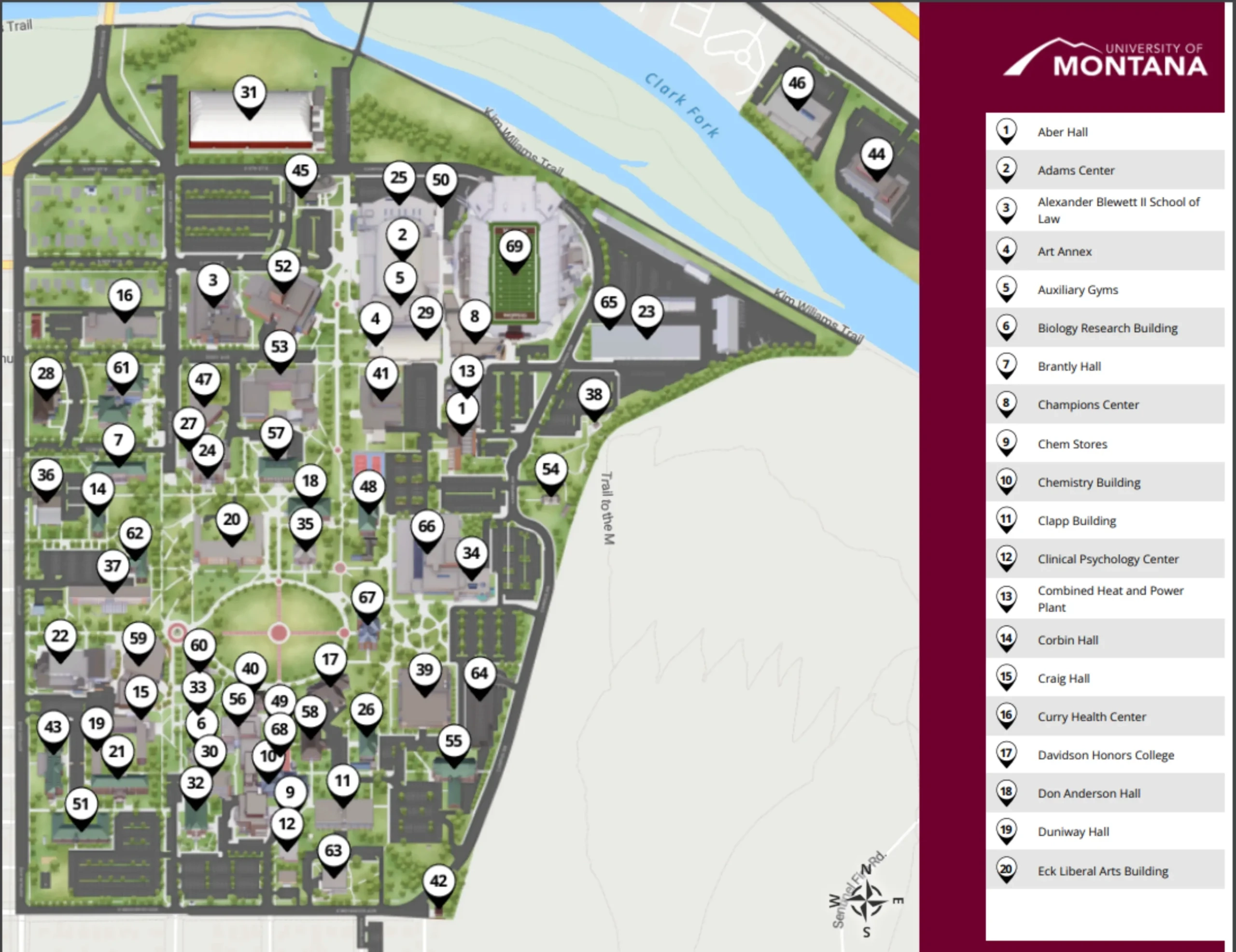 University Of Montana Campus Map All Maps University Of Montana Campus Map All Maps