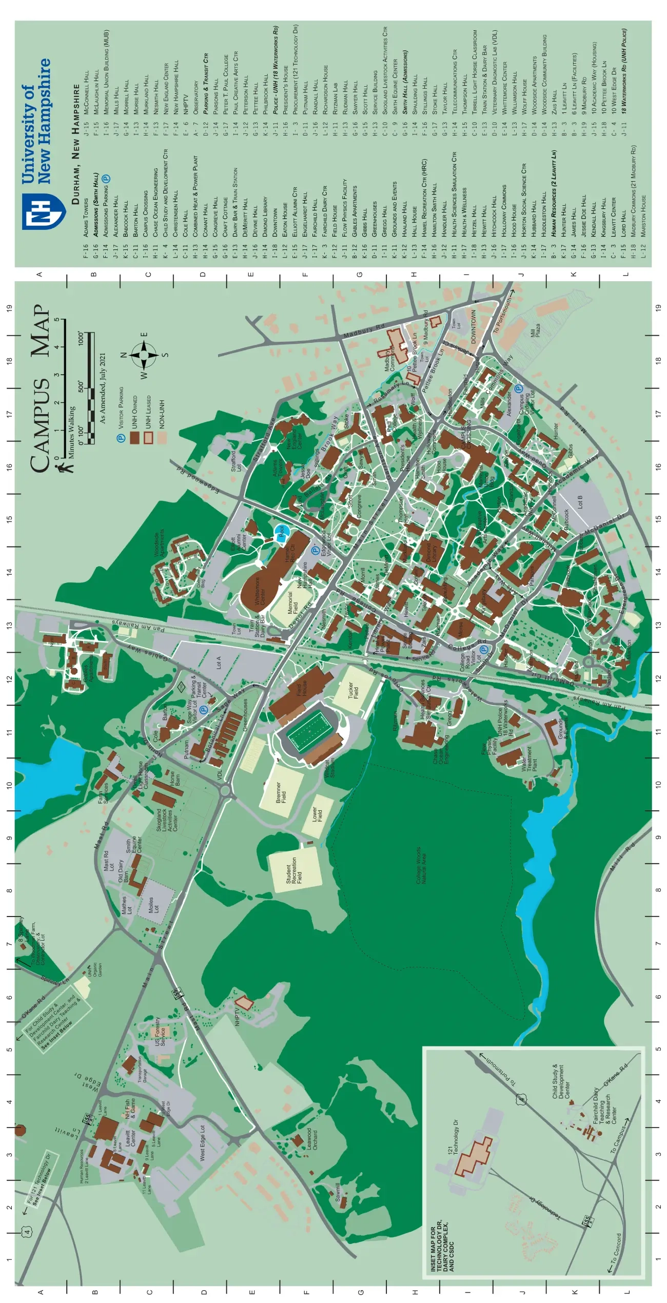University Of New Hampshire Map All Maps