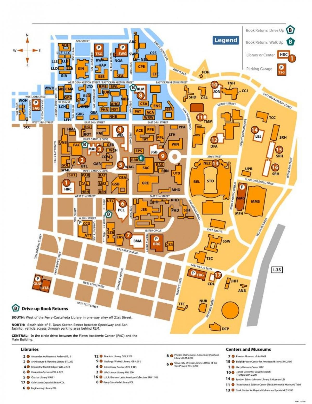 ut austin map of campus