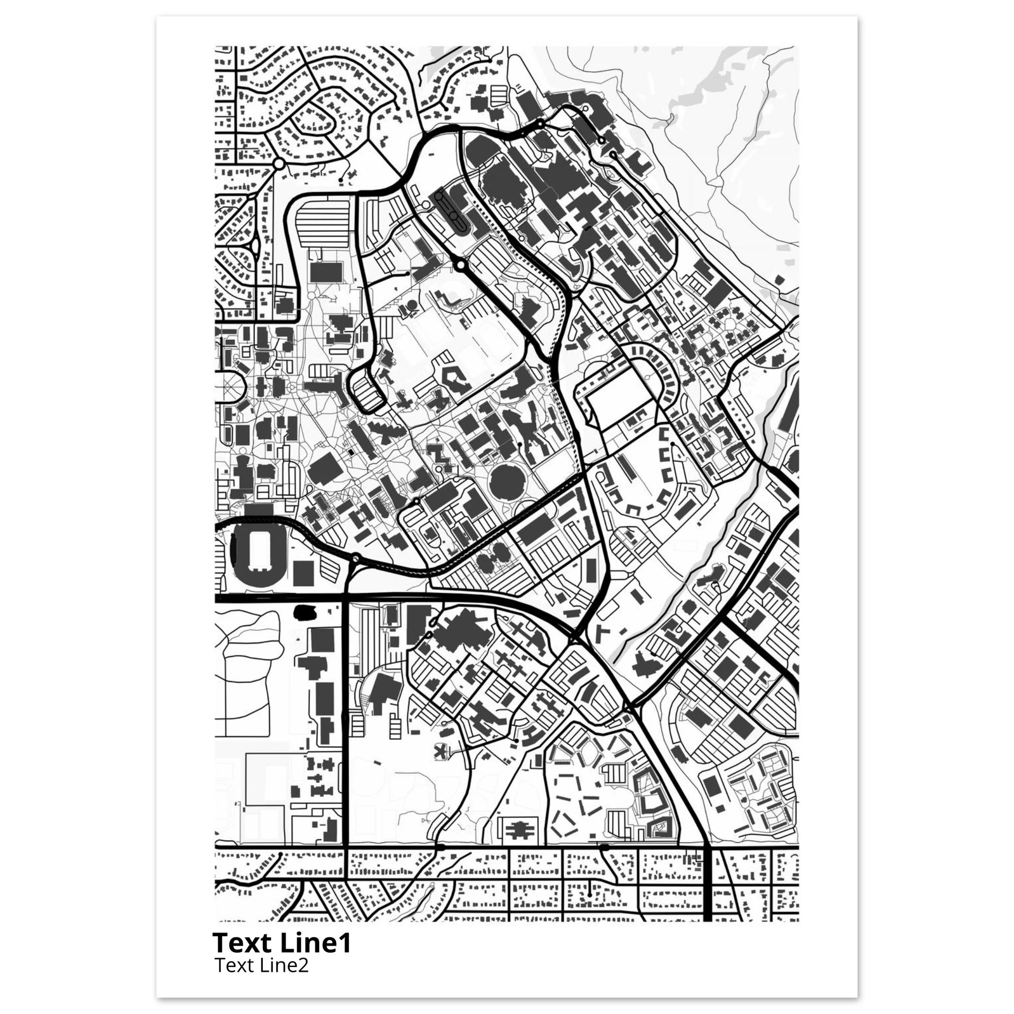 University Of Utah Campus Map Poster Graduation Gift Ink And Atlas University Of Utah Campus Map Poster Graduation Gift Ink And Atlas