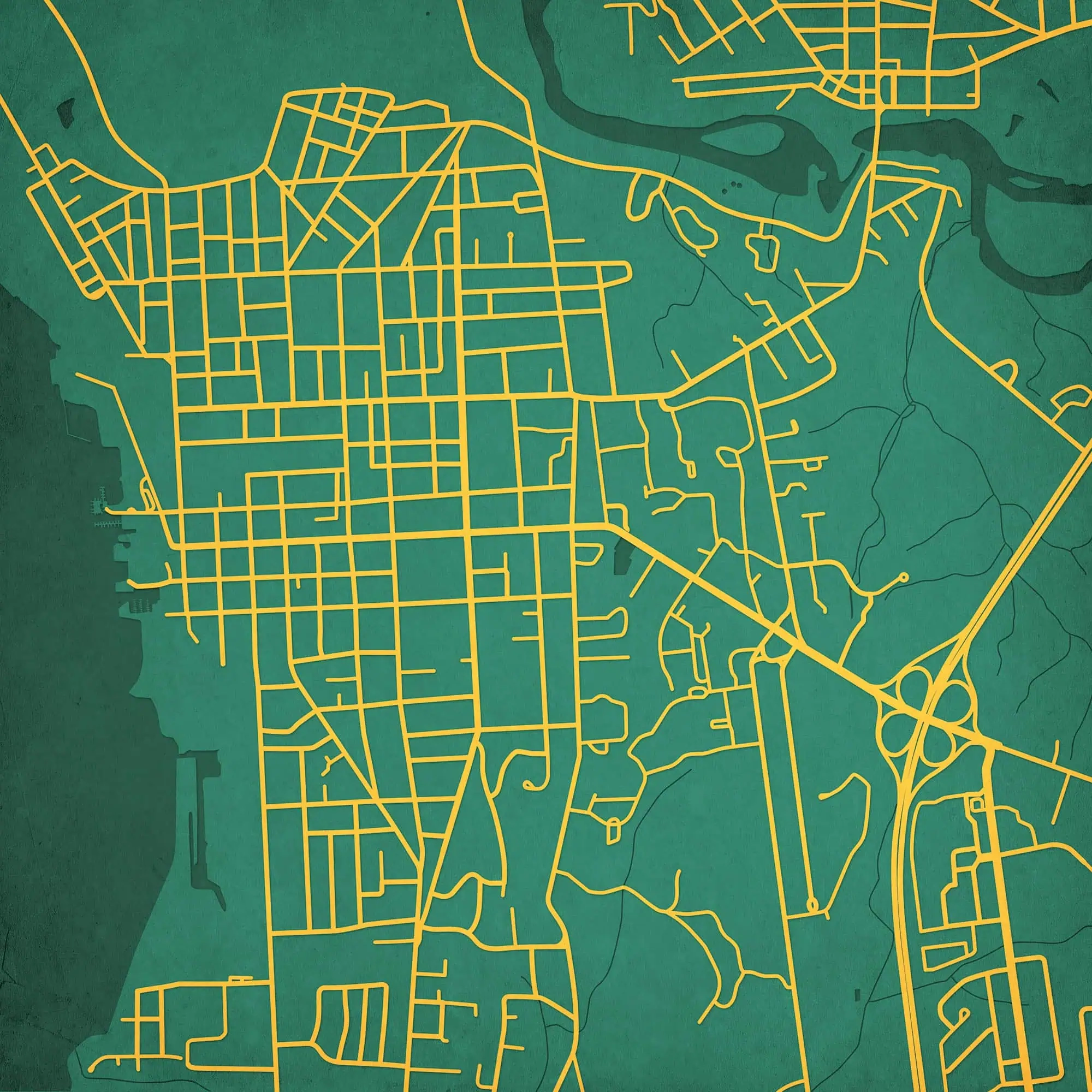 University Of Vermont Campus Map Art By City Prints The Map Shop