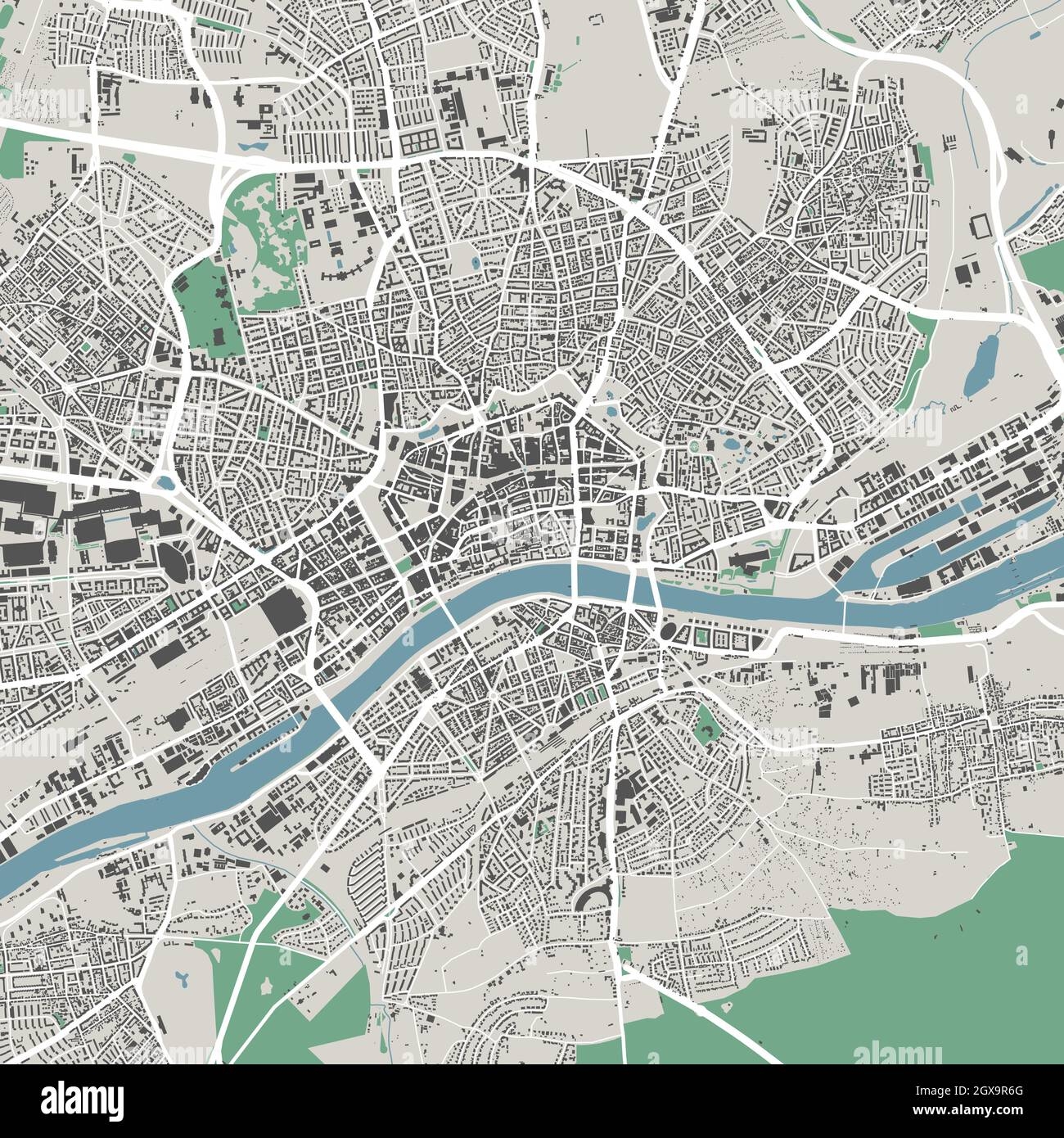 Urban City Map Of Frankfurt Am Main Vector Illustration Frankfurt Map Grayscale Art Poster Street Map Image With Roads Metropolitan City Area View Stock Vector Image Art Alamy