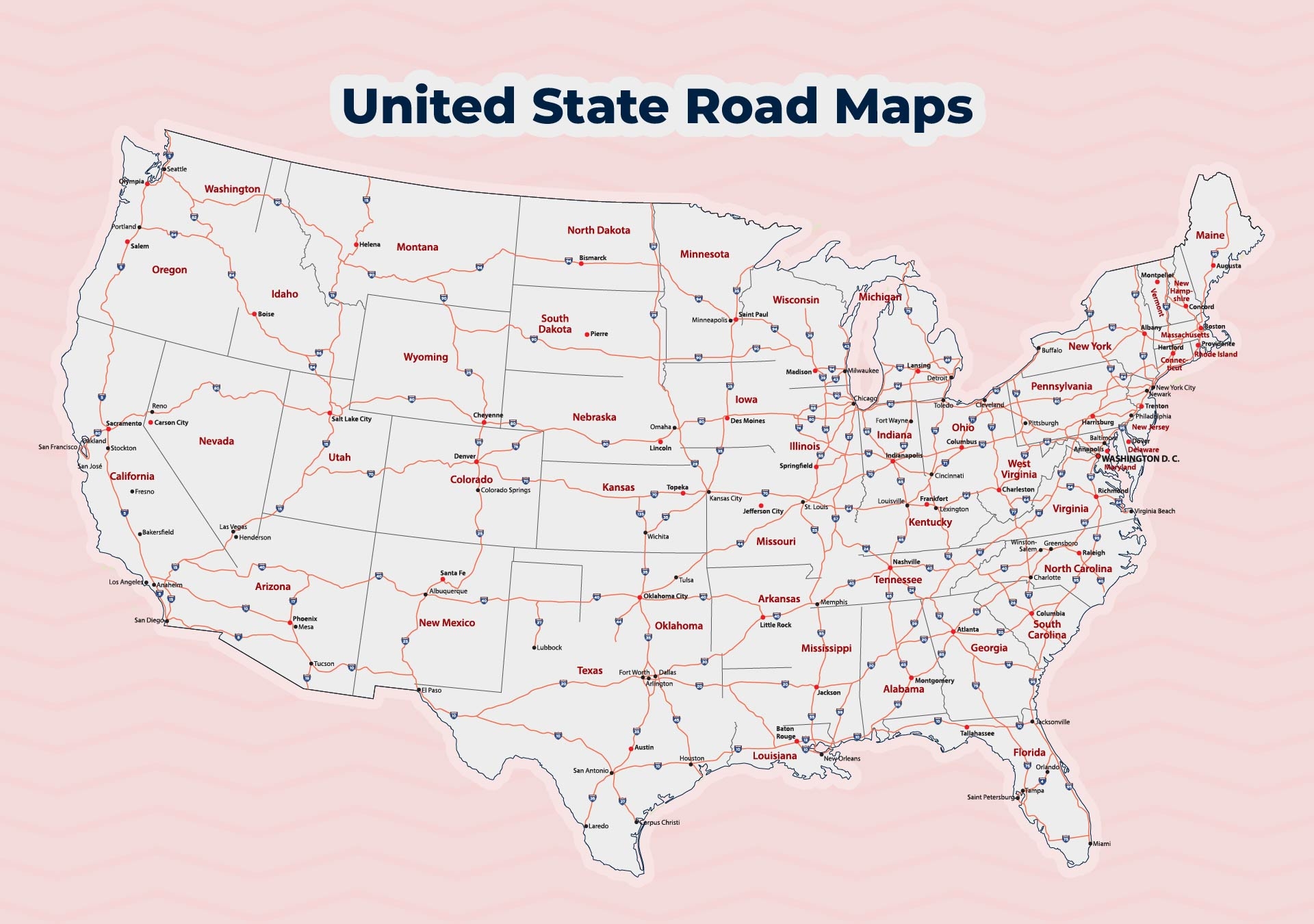 road map of the united states printable road map of the united states printable