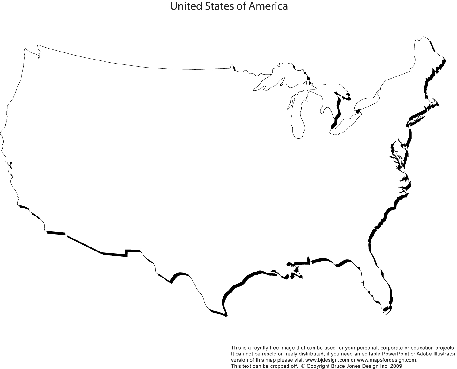 printable blank state map