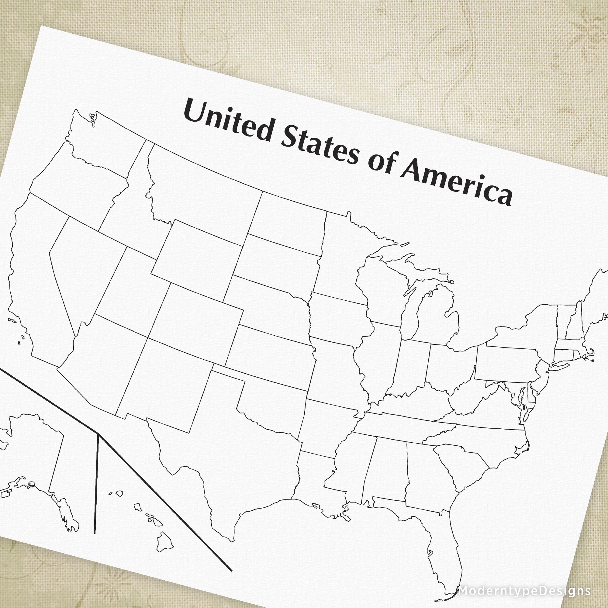 blank united states map printable