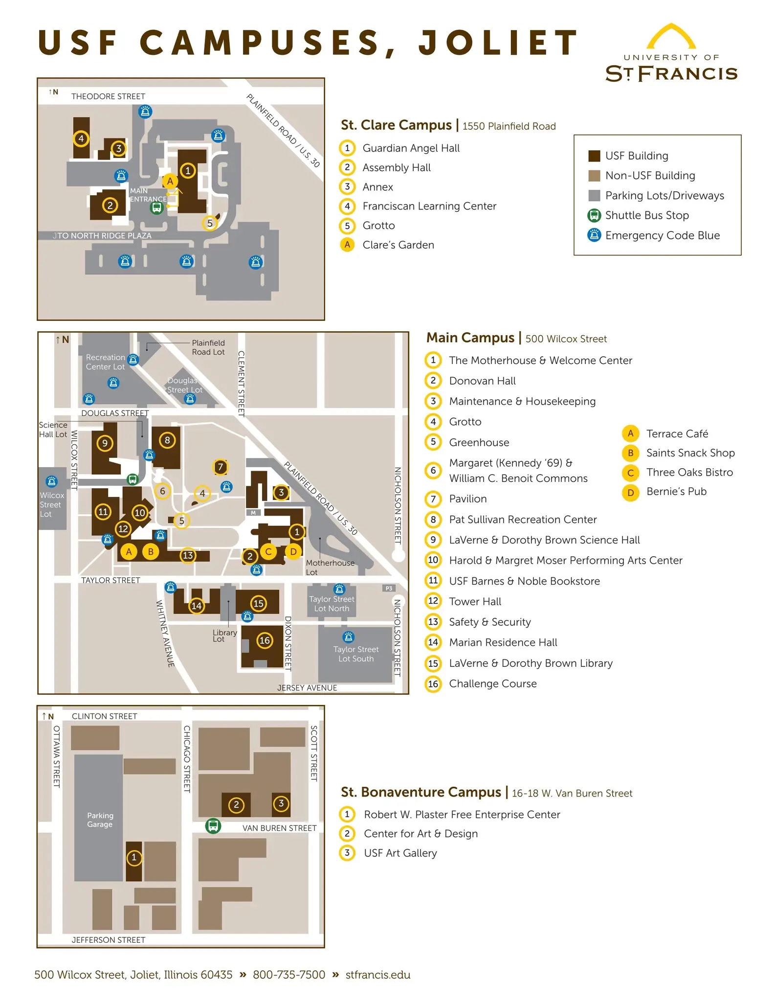 USF Campus Maps By University Of St Francis Issuu