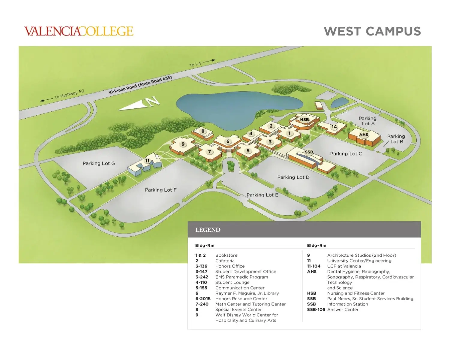 Valencia College Campus Map West By Valencia College Issuu