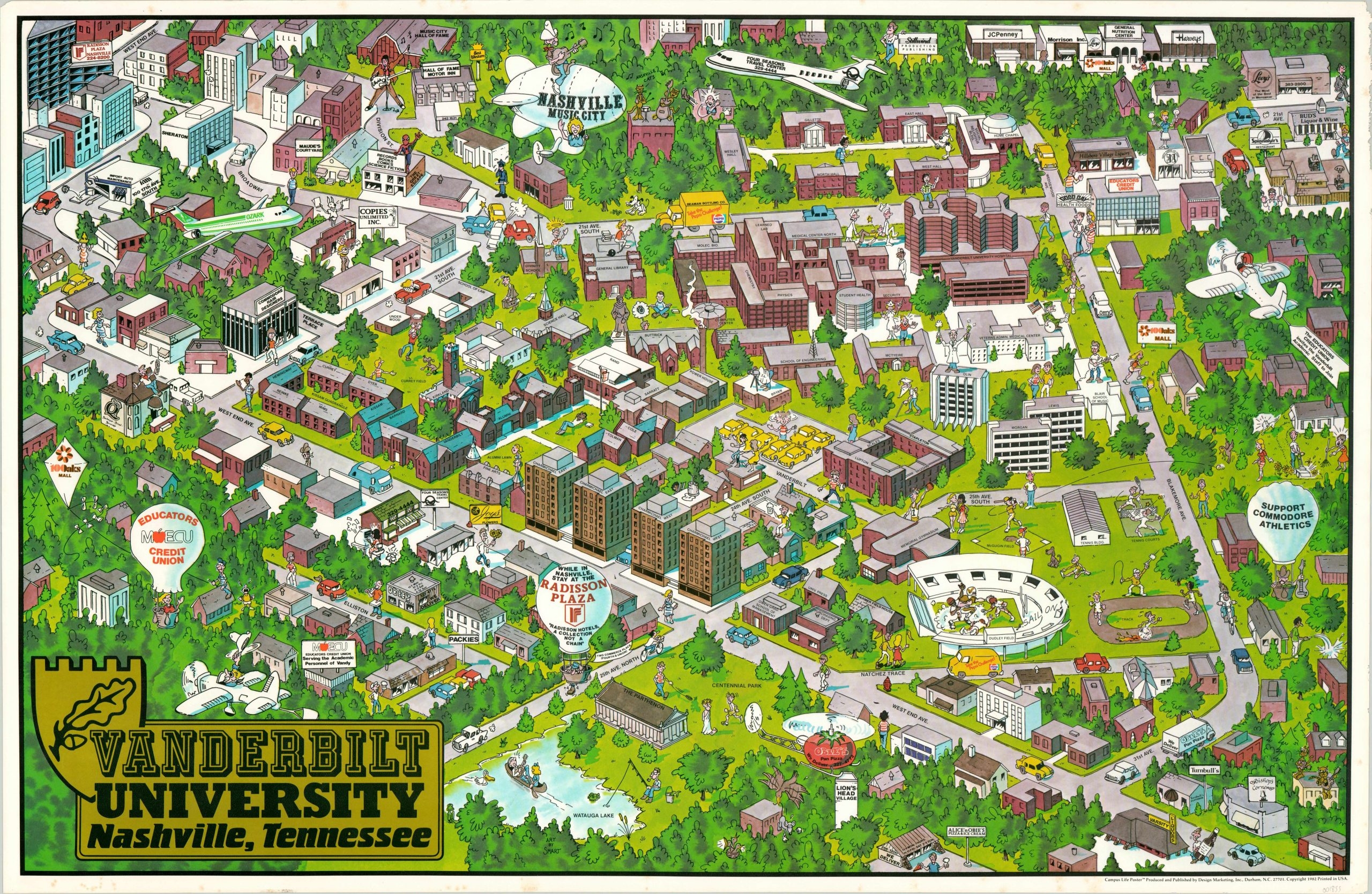 Vanderbilt University Nashville Tennessee Curtis Wright Maps Vanderbilt University Nashville Tennessee Curtis Wright Maps