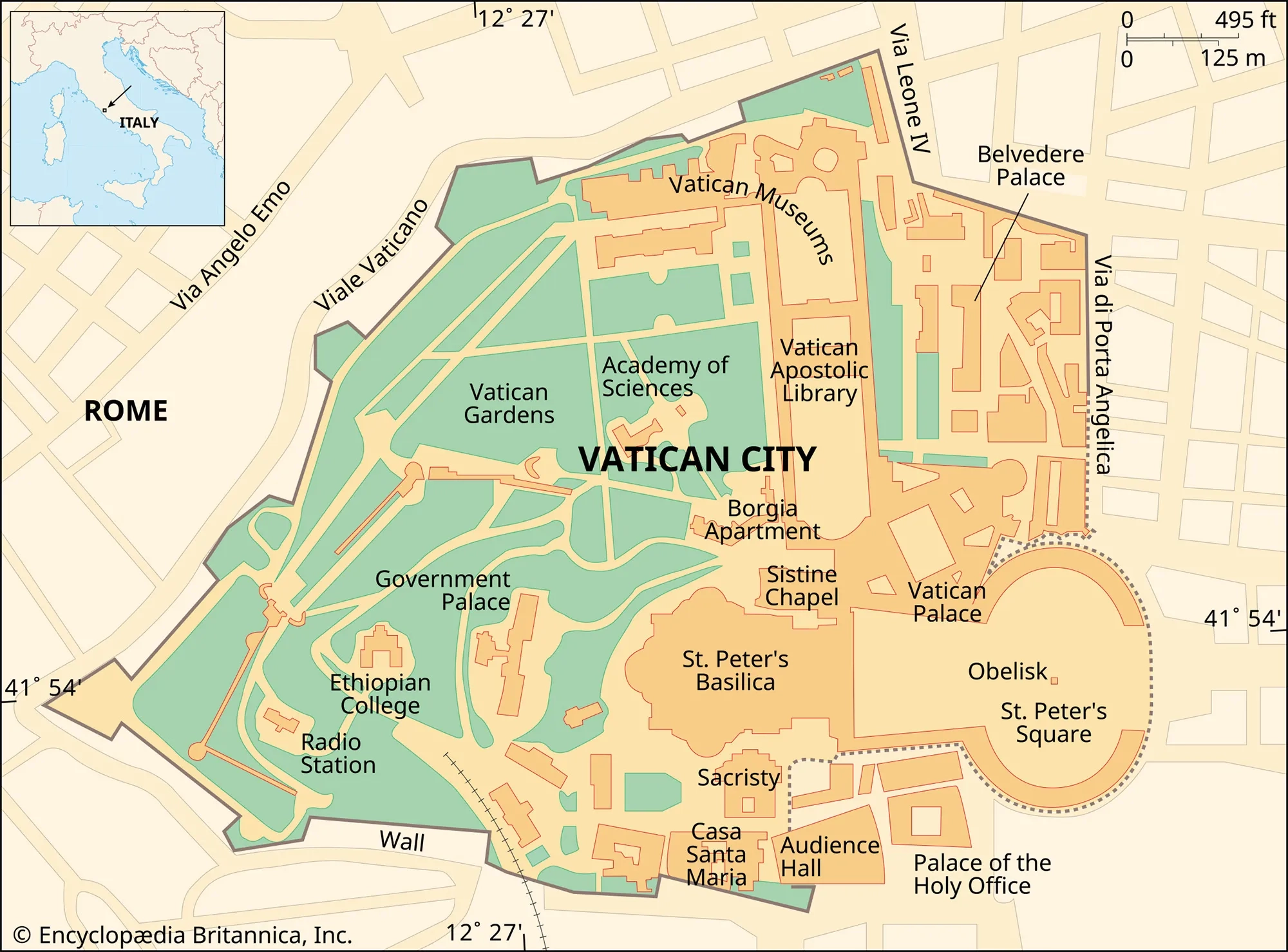 map of the vatican city