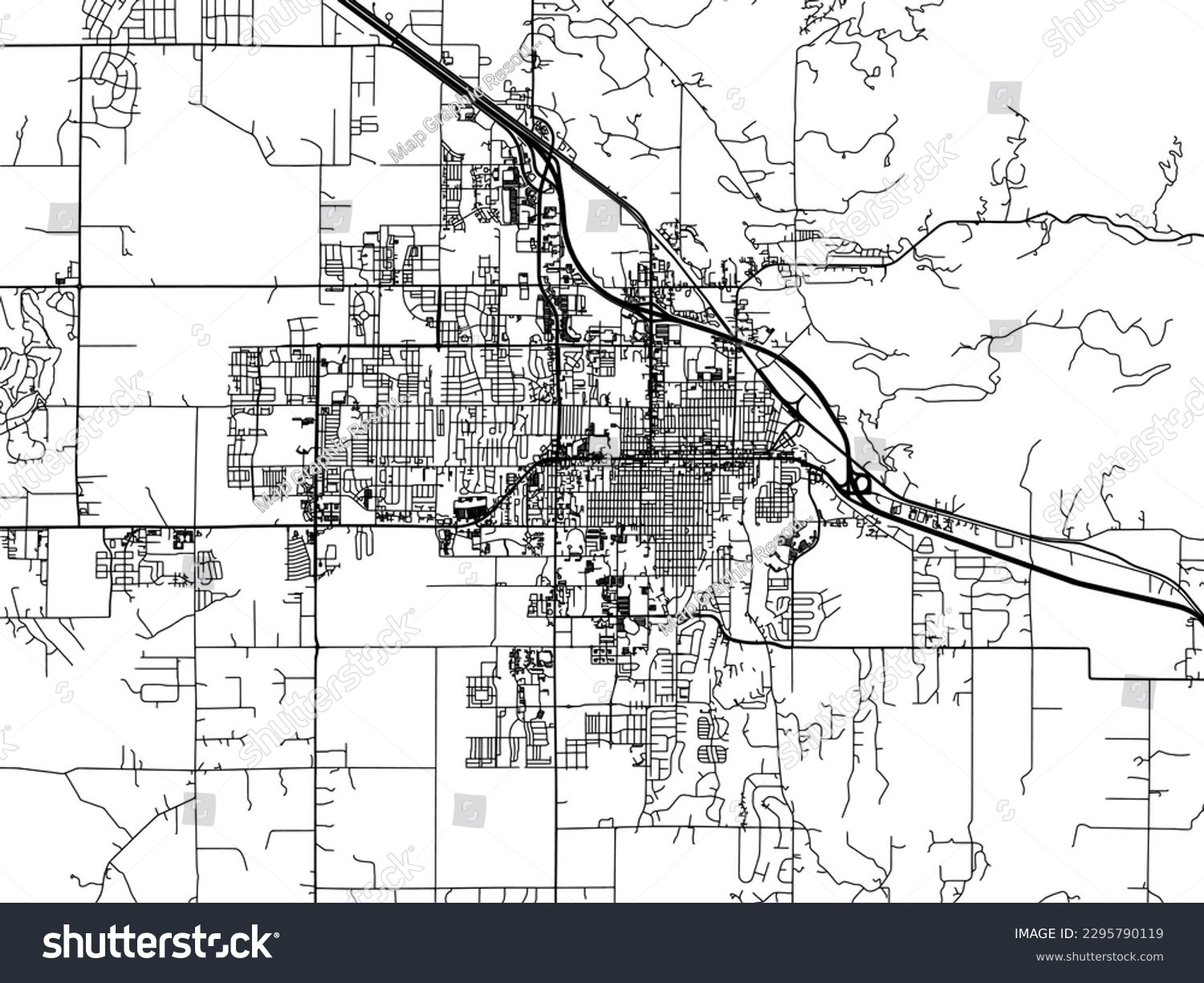 Vector City Map Bozeman Montana United Stock Vector Royalty Free 2295790119 Shutterstock