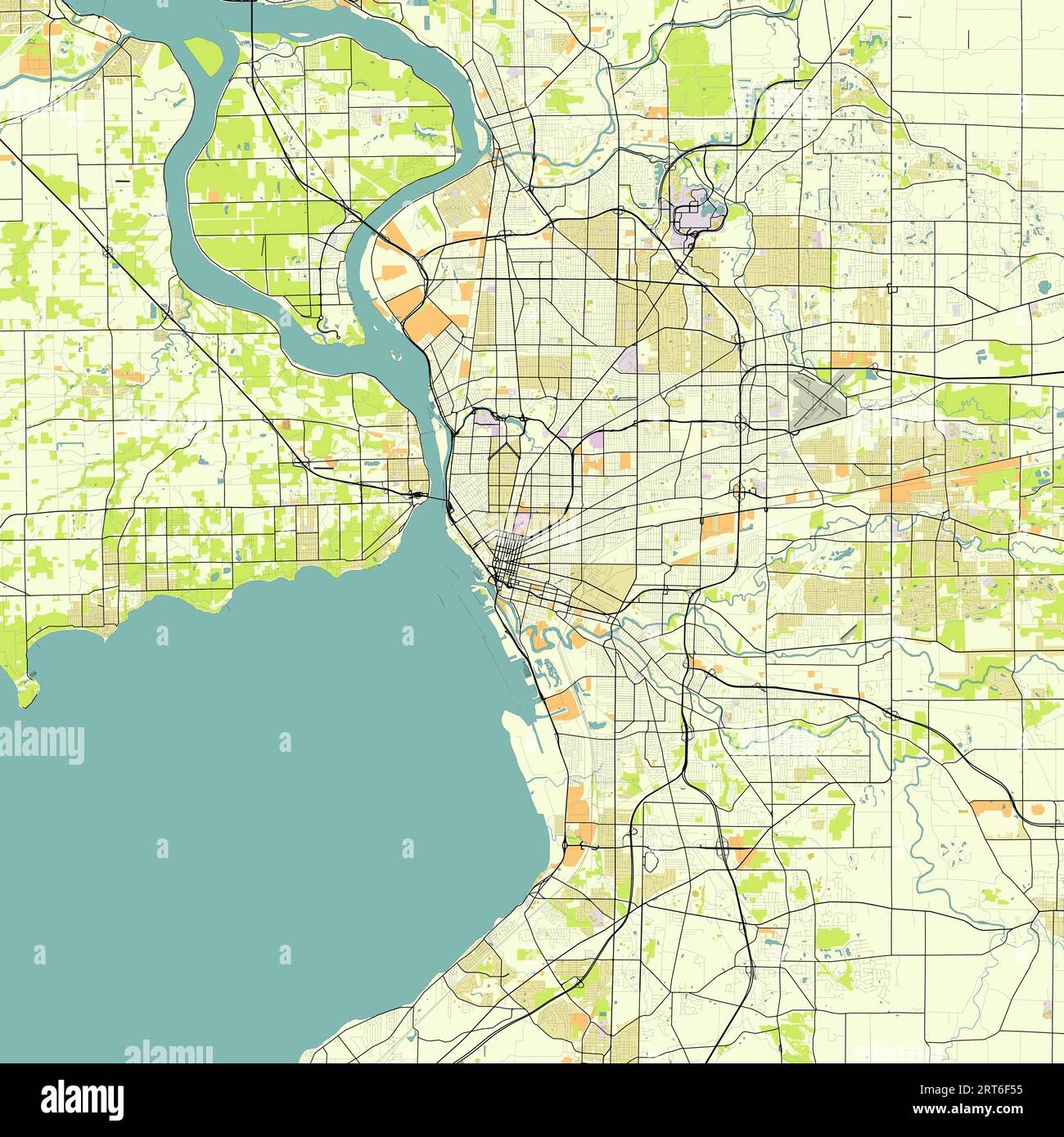 Vector City Map Of Buffalo New York USA Stock Vector Image Art Alamy