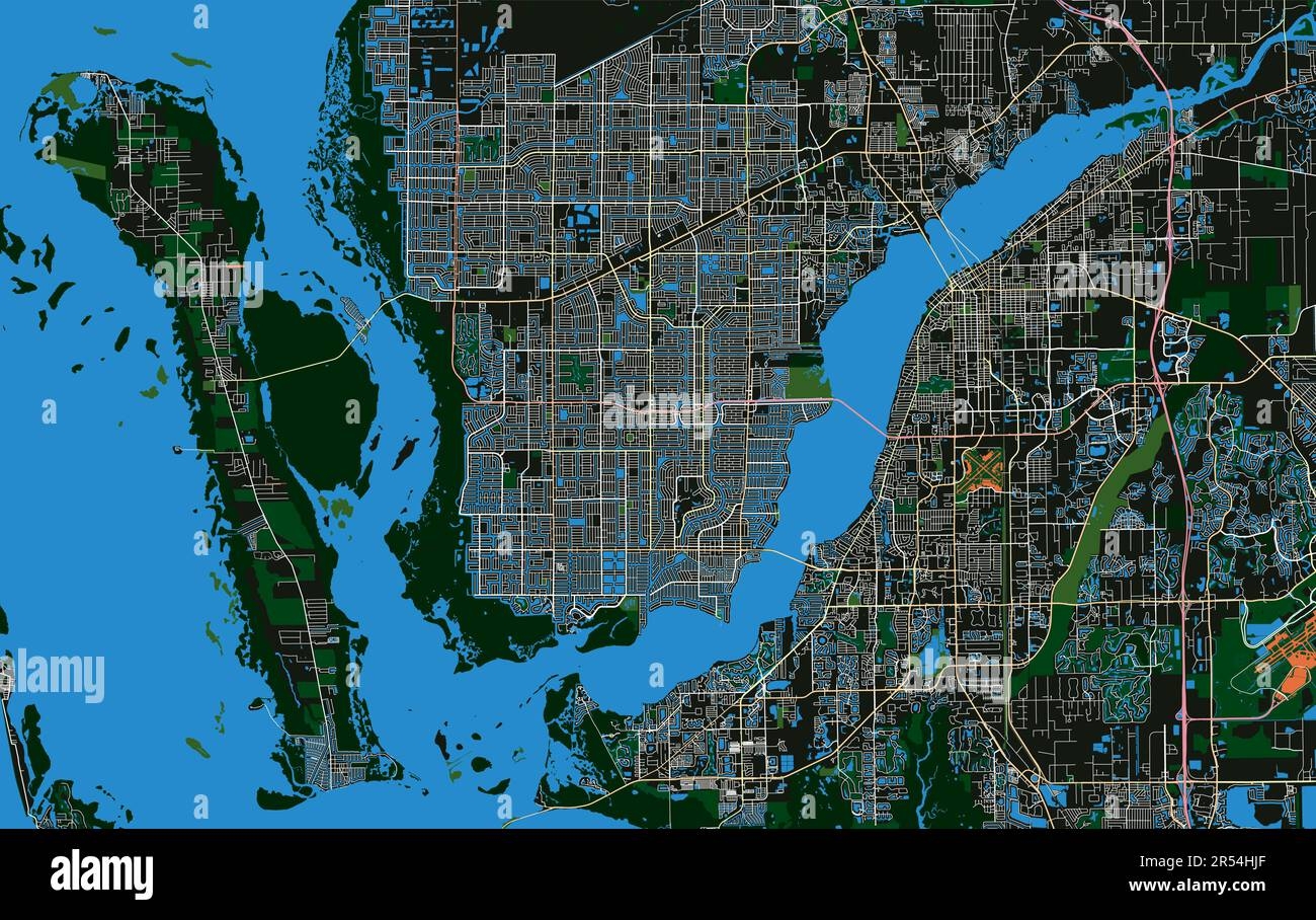 Vector City Map Of Cape Coral Florida USA Stock Vector Image Art Alamy Vector City Map Of Cape Coral Florida USA Stock Vector Image Art Alamy