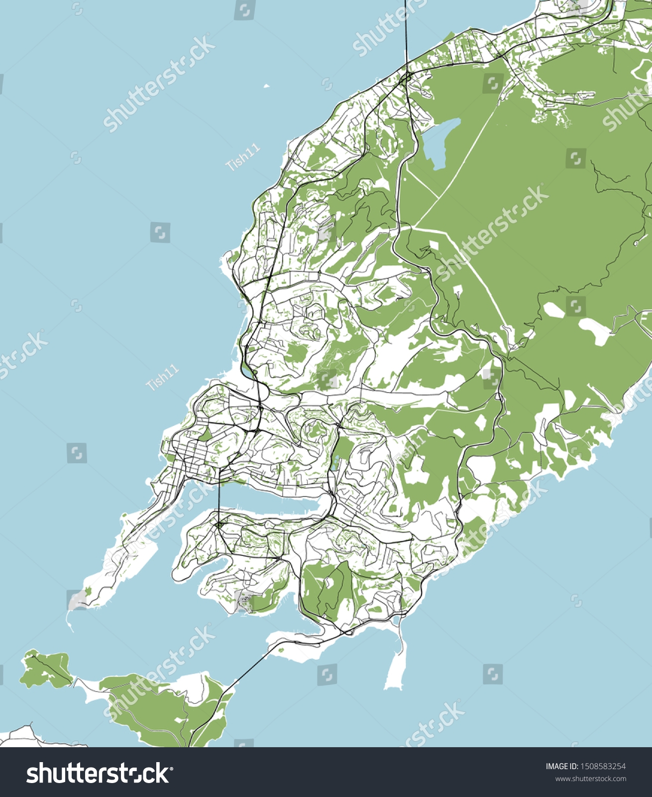 Vector Map City Vladivostok Russia Stock Vector Royalty Free 1508583254 Shutterstock