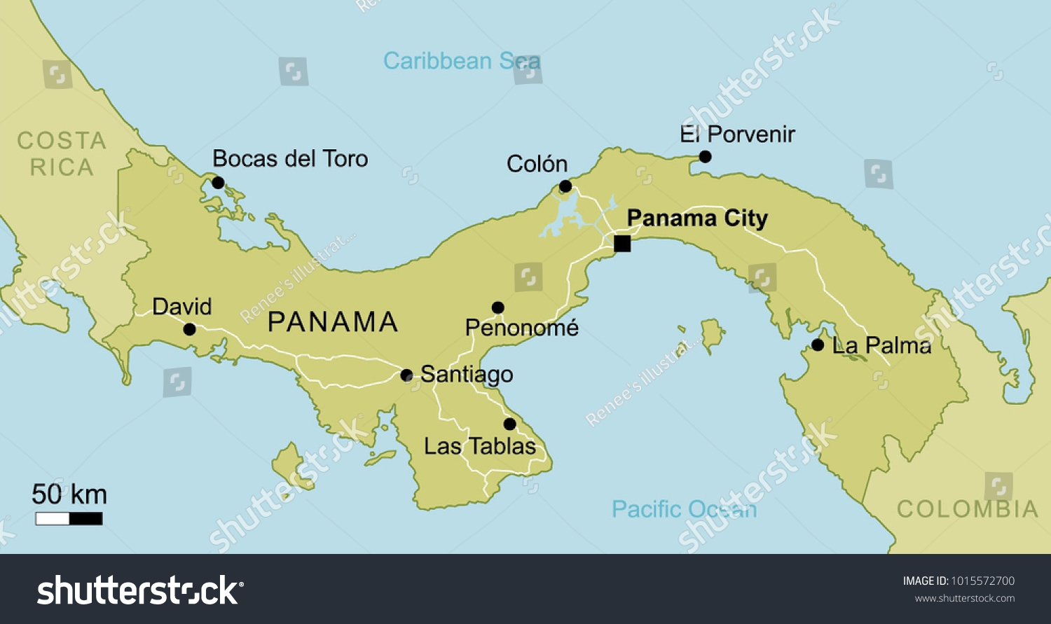 map of panama with cities