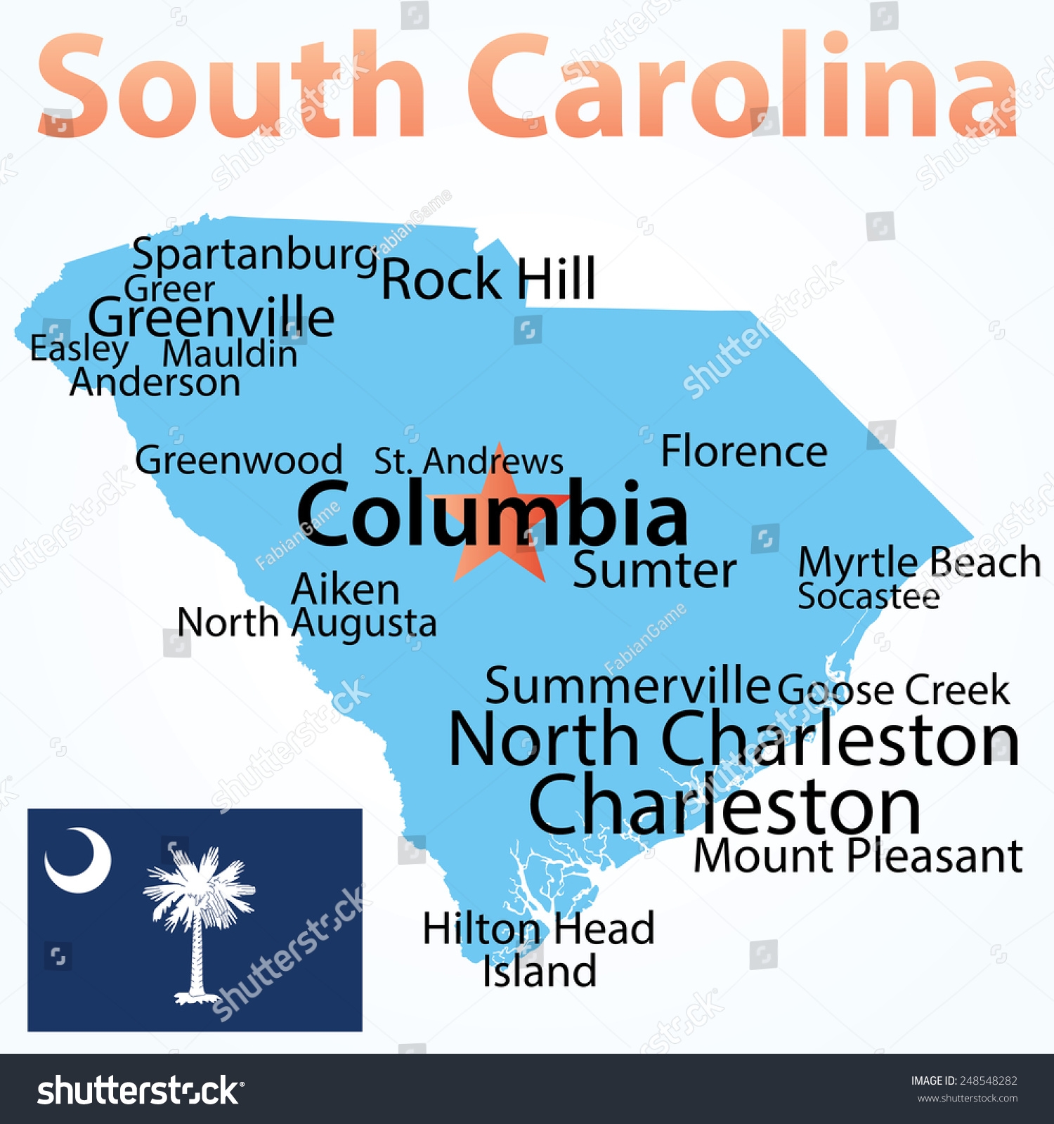 city map of south carolina
