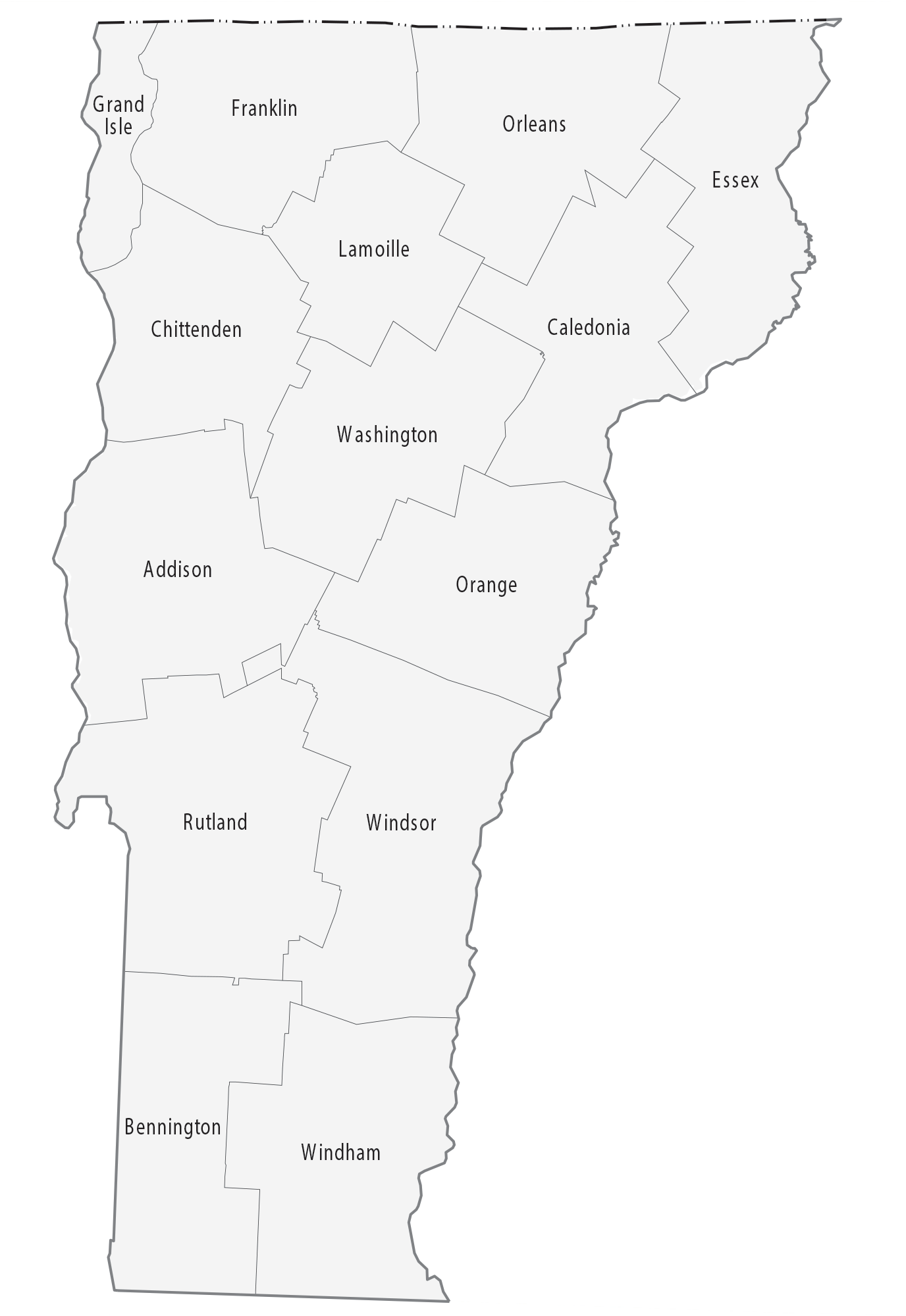 Vermont County Map GIS Geography