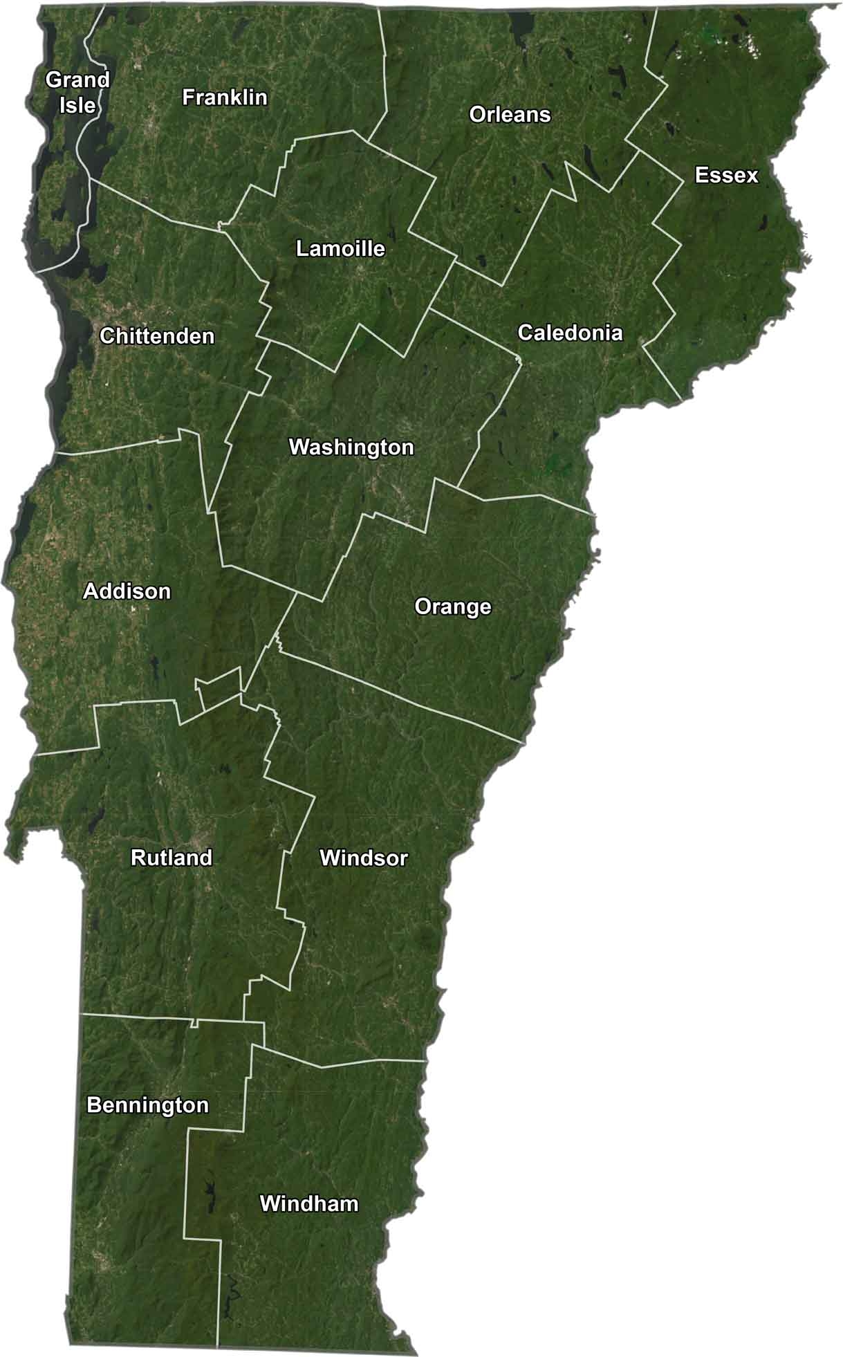 vermont map by county vermont map by county