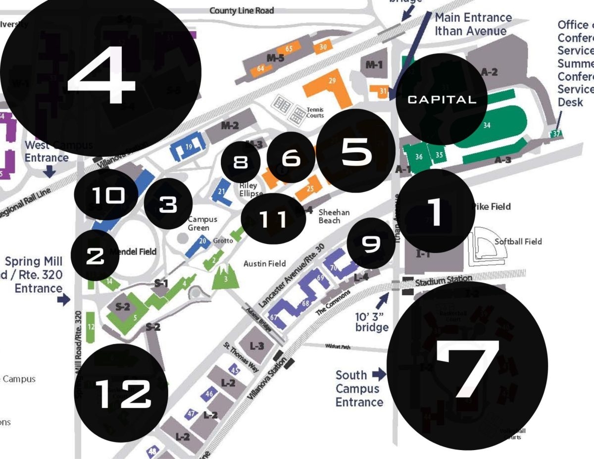 villanova university campus map