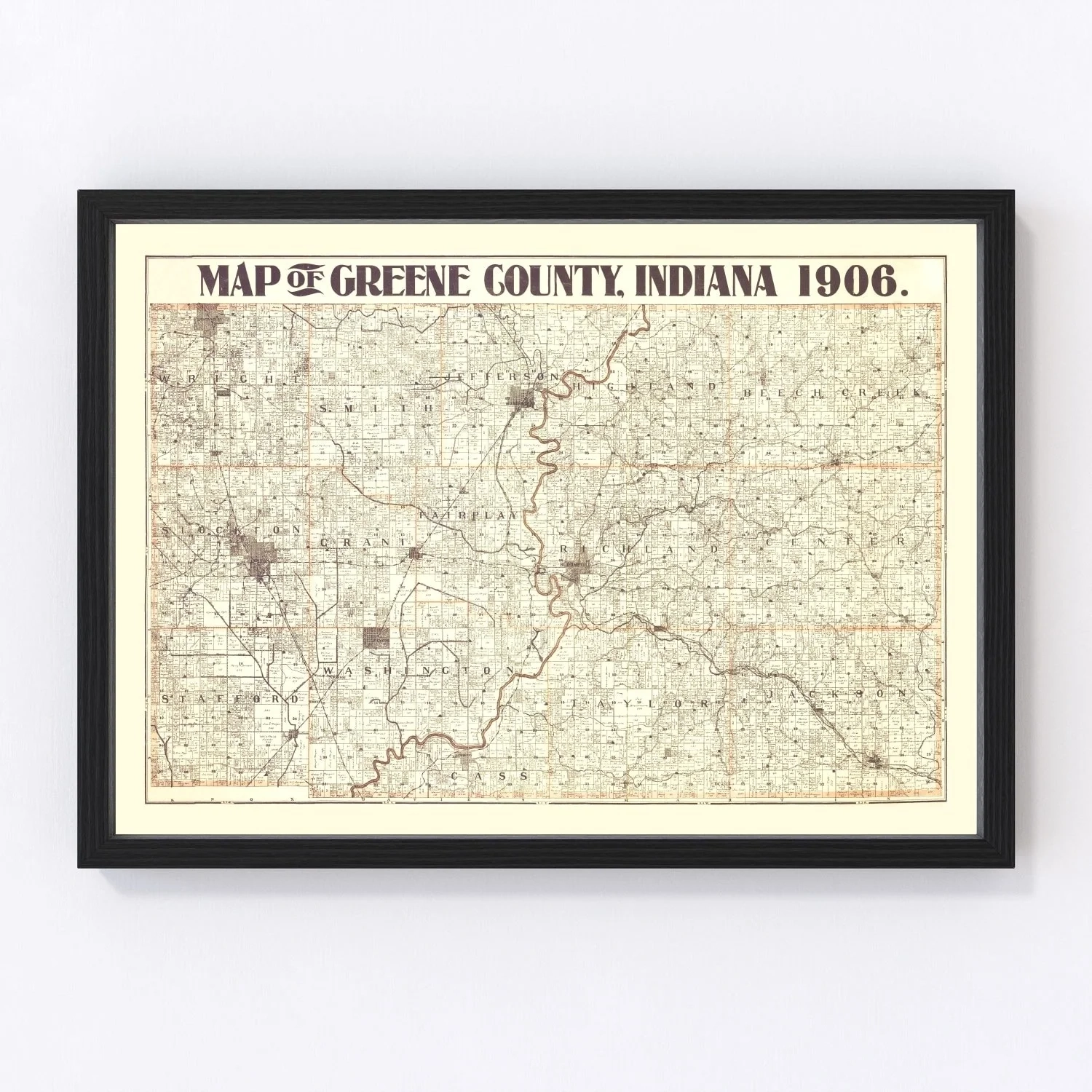 Vintage Map Of Greene County Indiana 1906 By Ted s Vintage Art Teds Vintage Art Vintage Map Of Greene County Indiana 1906 By Ted s Vintage Art Teds Vintage Art