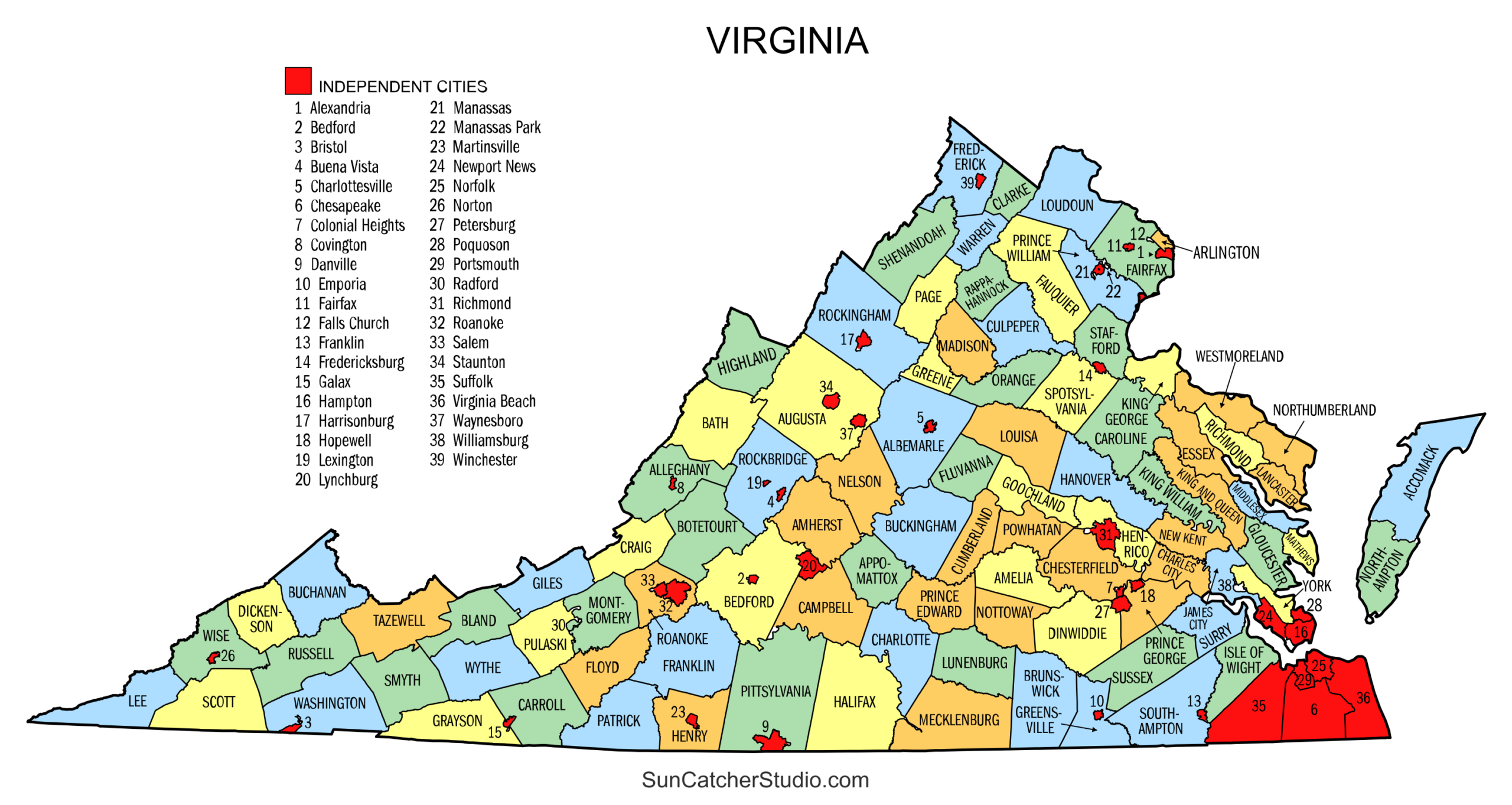 Virginia County Map Printable State Map With County Lines Free Printables Lettering SVG Files Tools Apps
