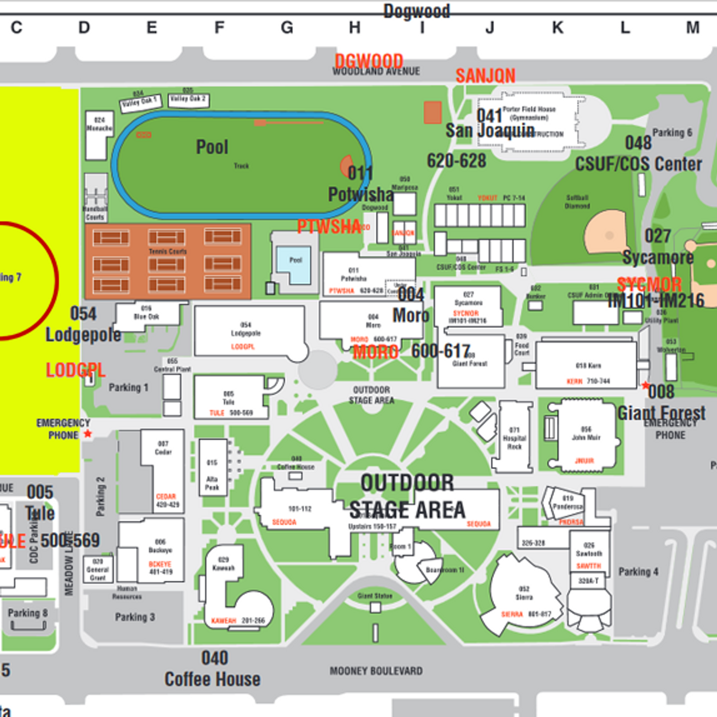 cos visalia campus map