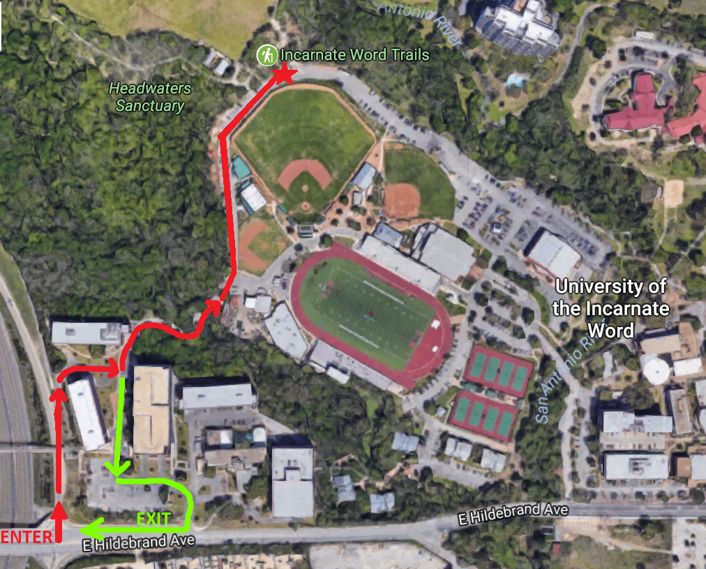 incarnate word campus map