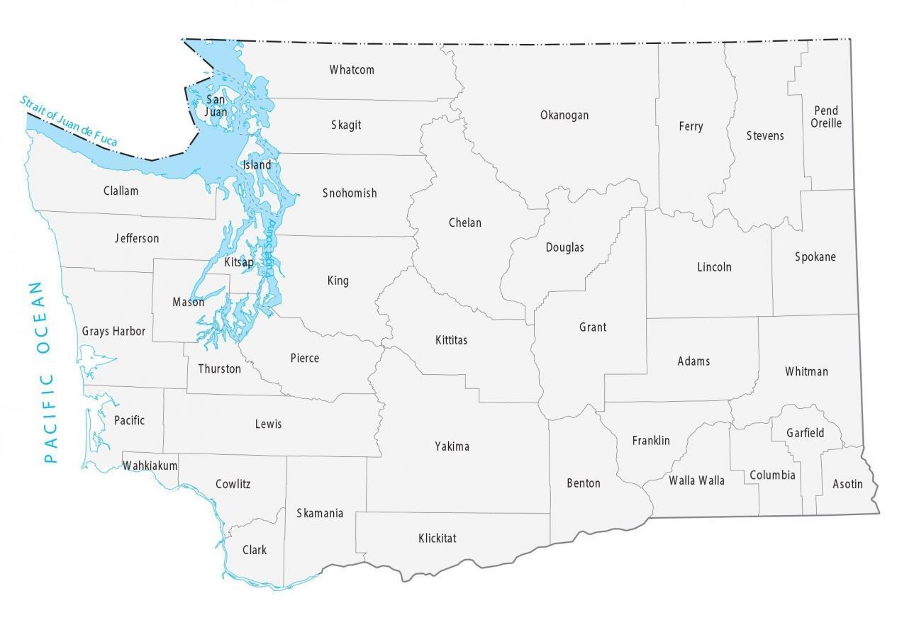 washington state map by county washington state map by county