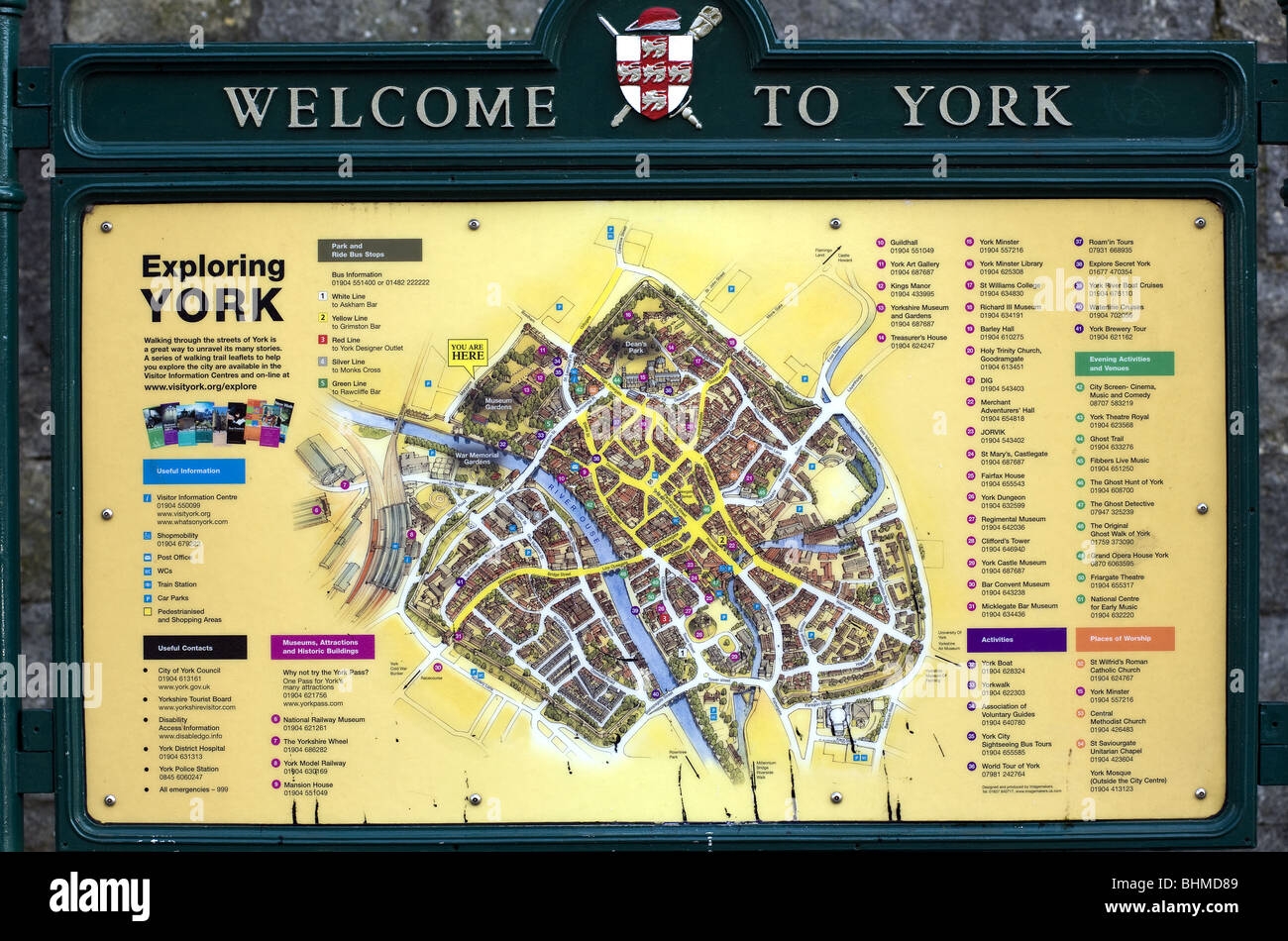 Welcome To York Street Map Stock Photo Alamy
