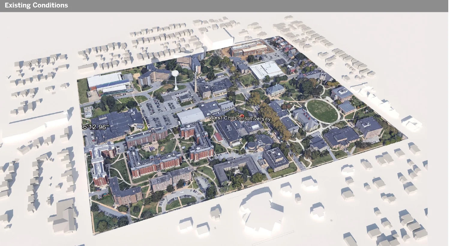 west chester university campus map