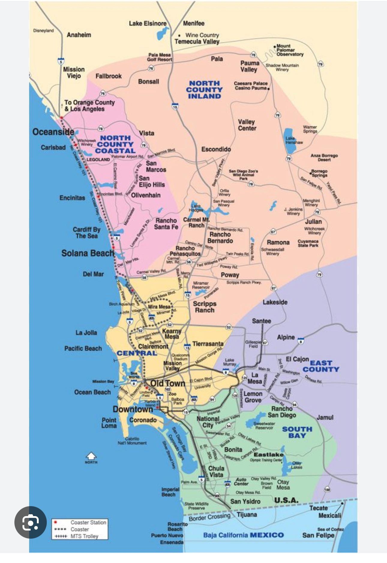 What Do You Consider The Border Between North County And San Diego Proper R northcounty