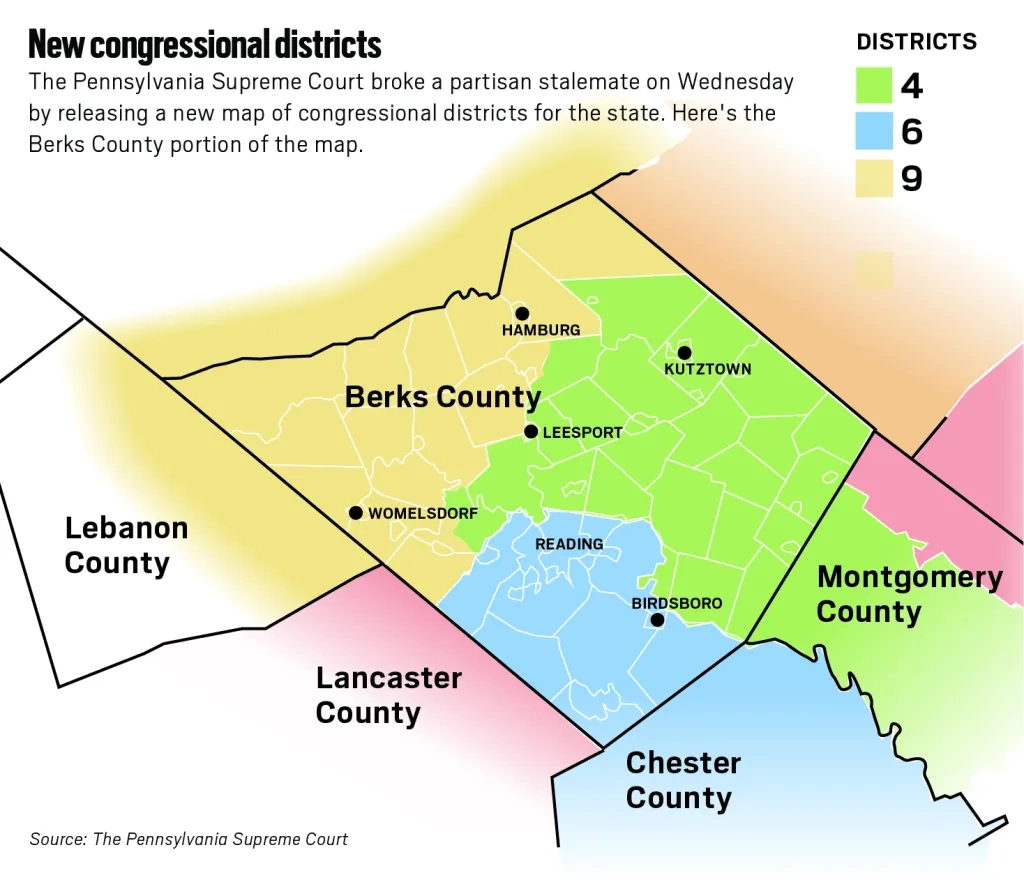 What The New Pennsylvania Congressional Map Means For Berks