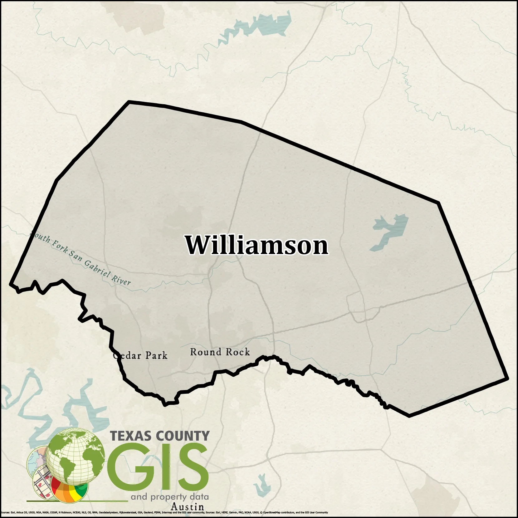 Williamson County TX GIS Shapefile Property Data