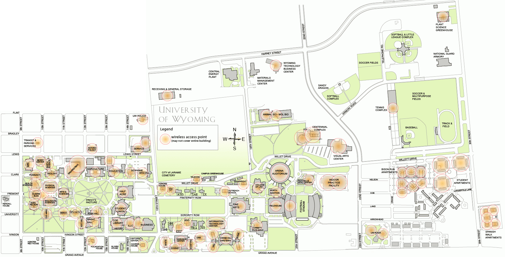 Wireless Locations Map Wireless Locations Map
