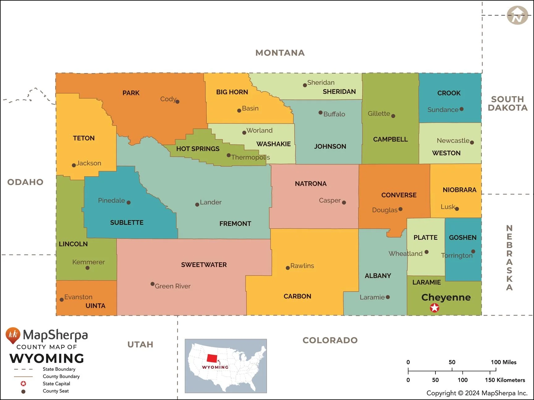 Wyoming Counties Map American Map Store Wyoming Counties Map American Map Store