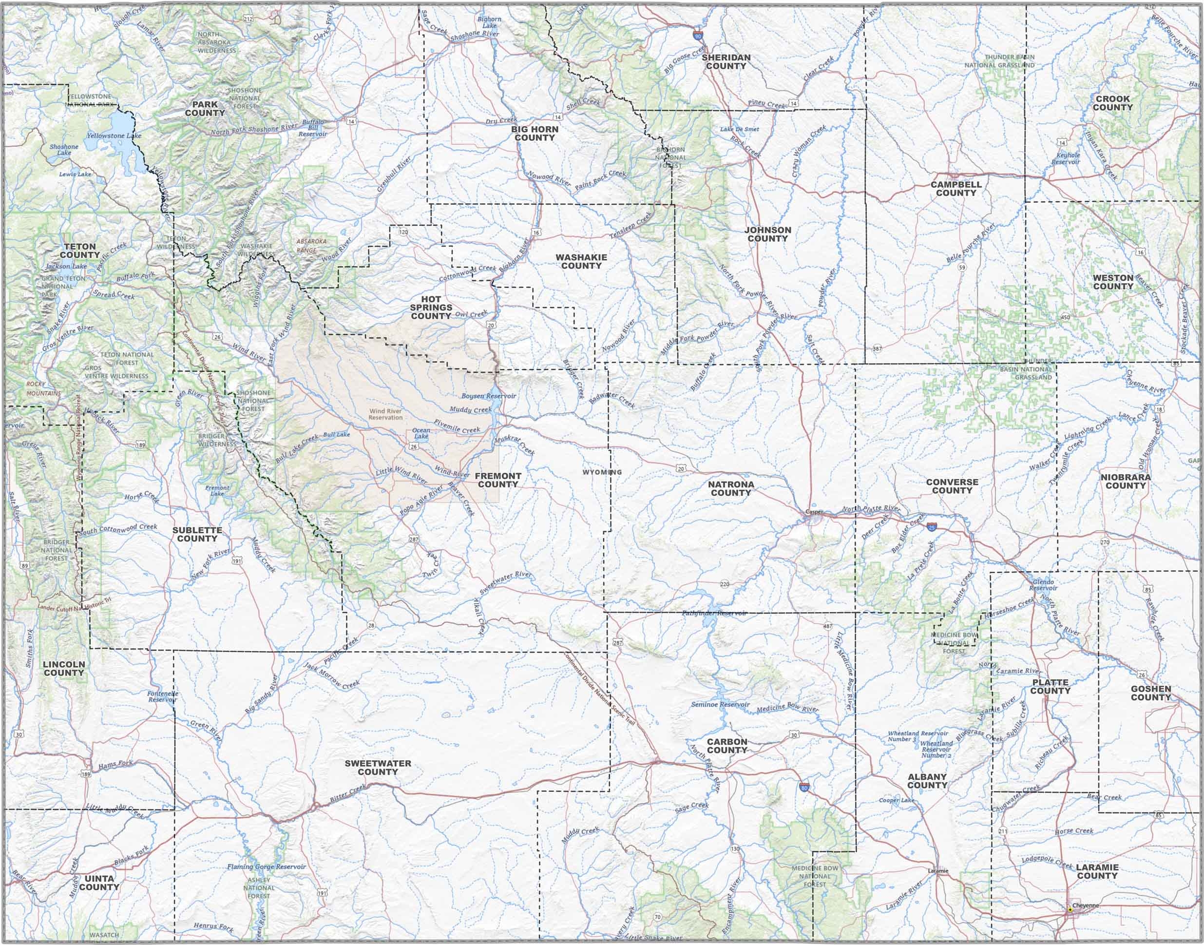 washakie county map server