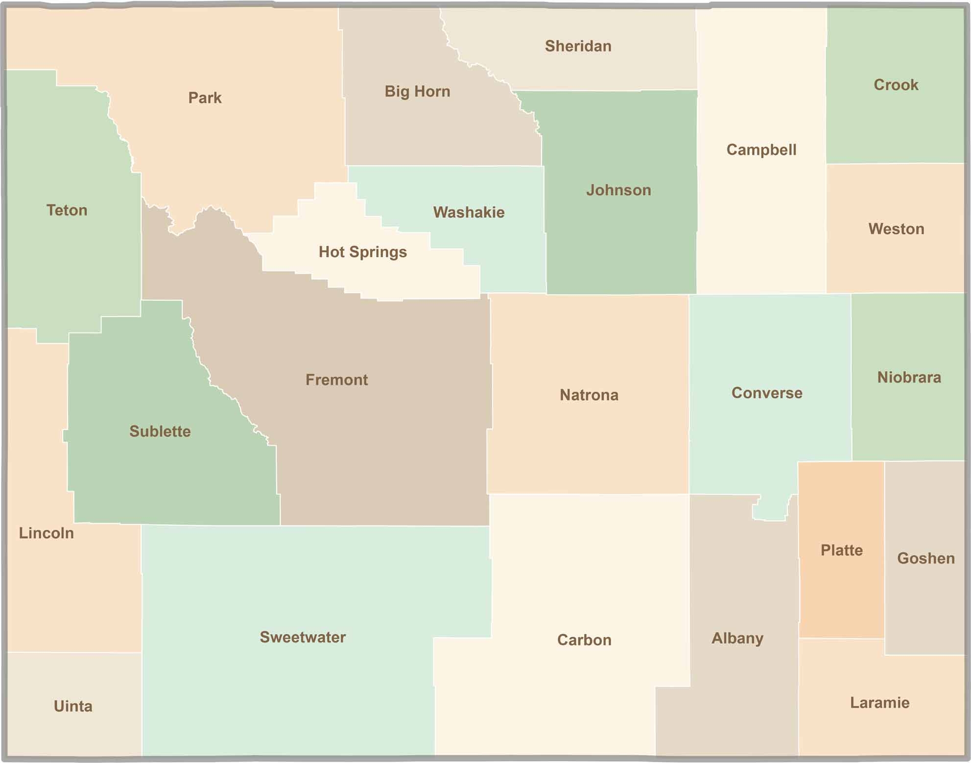 Wyoming County Map US County Maps