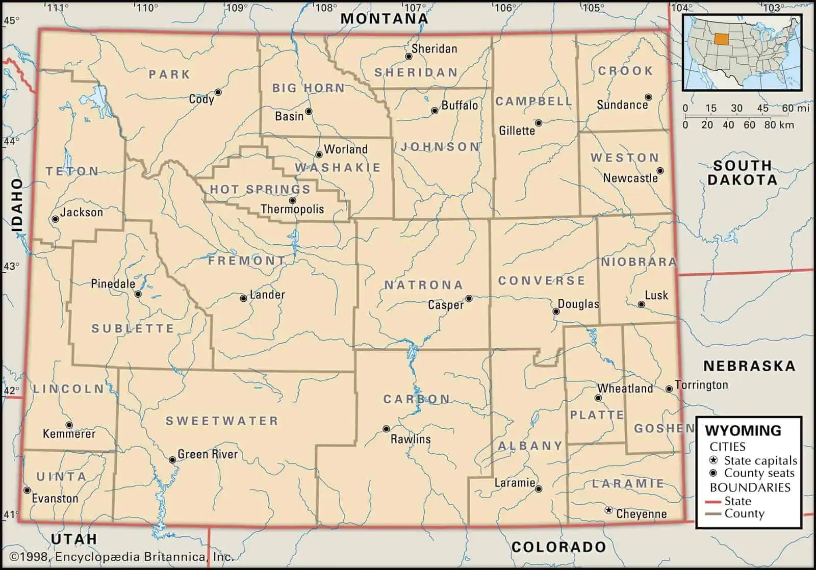 map of wyoming counties