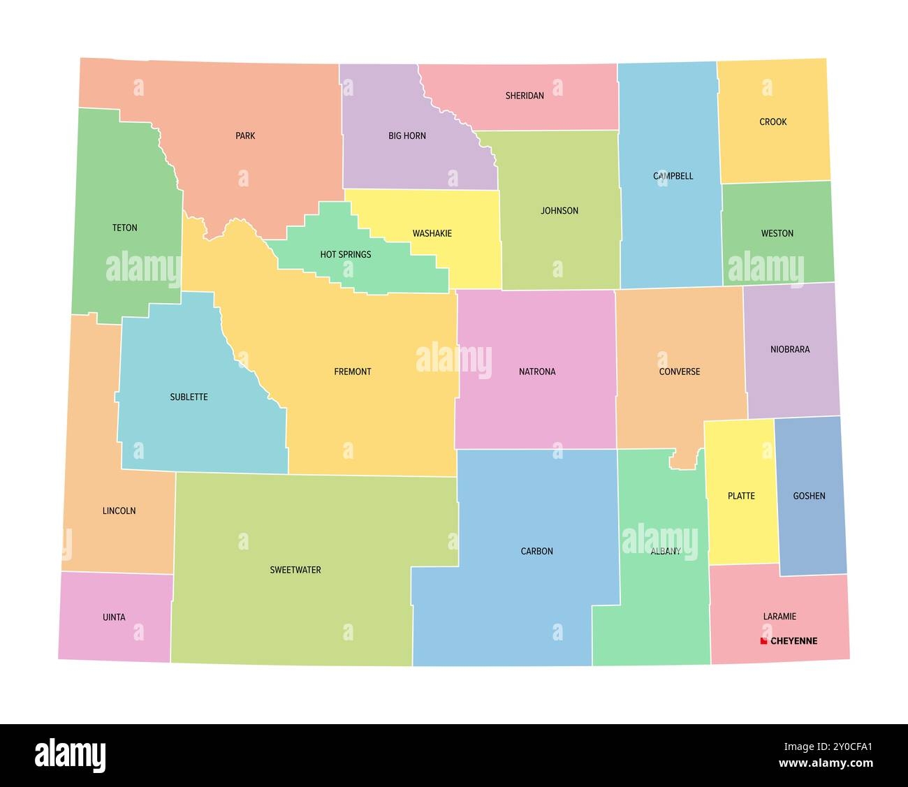 state of wyoming county map state of wyoming county map