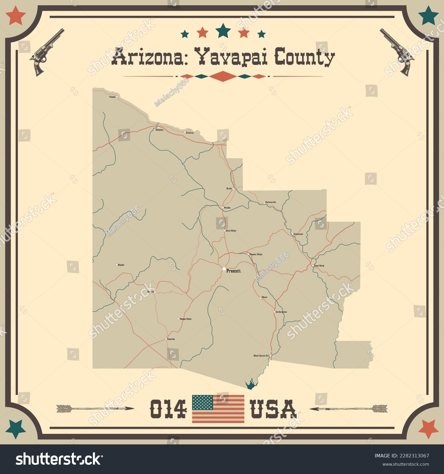 yavapai county az map