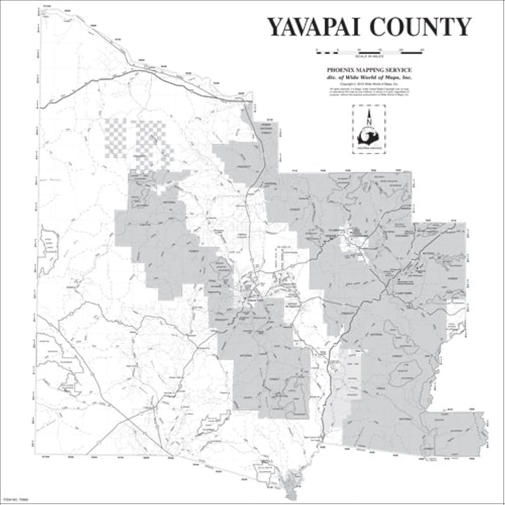 Yavapai County Wall Map Phoenix Mapping Service 0820644709929 Amazon Books Yavapai County Wall Map Phoenix Mapping Service 0820644709929 Amazon Books