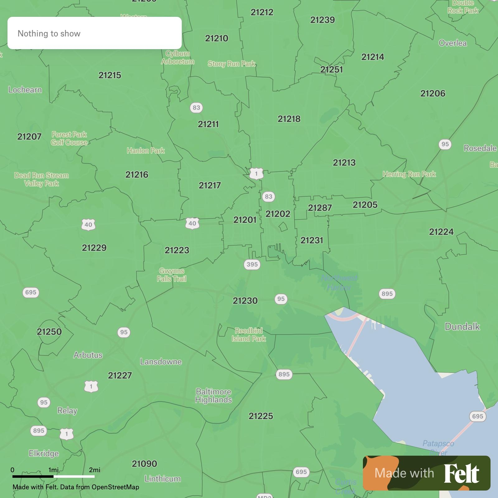 ZIP Codes In Baltimore City Maryland
