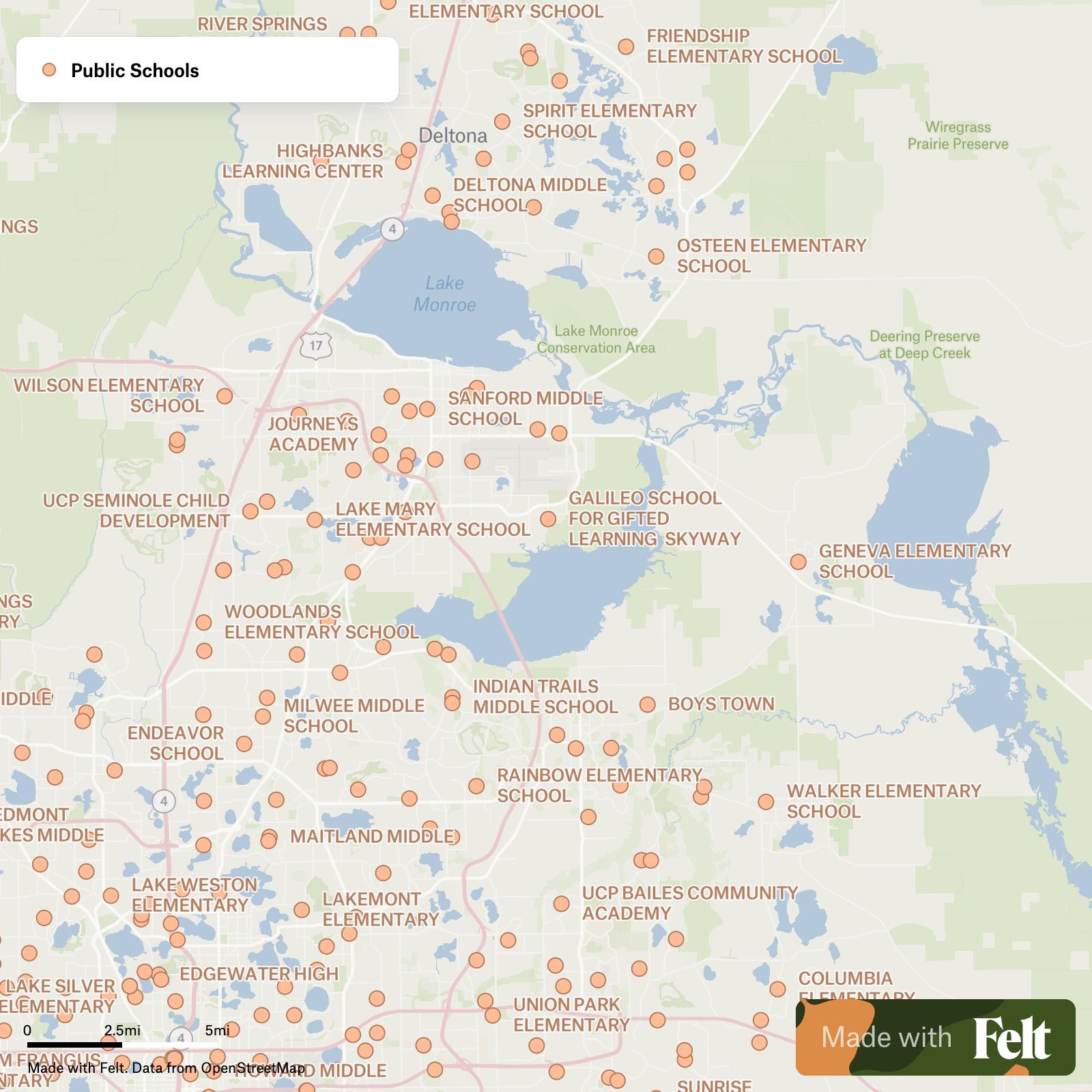 seminole county florida map