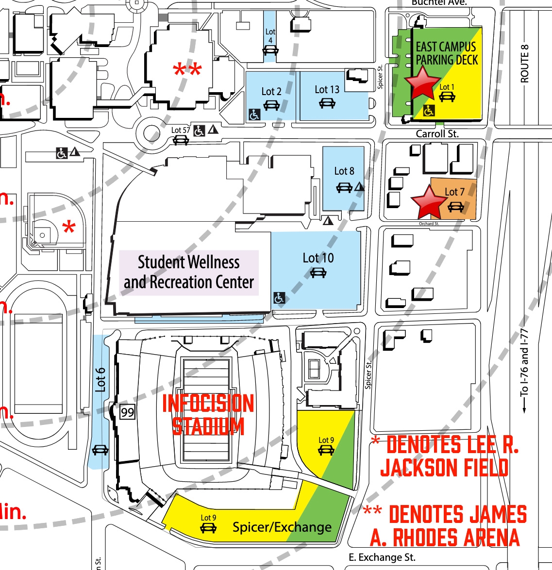 university of akron campus map university of akron campus map