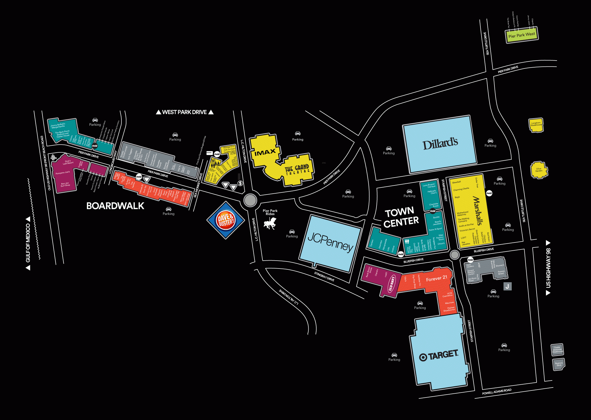 About Pier Park Including Our Address Phone Numbers Directions A Shopping Center In Panama City Beach FL A Simon Property