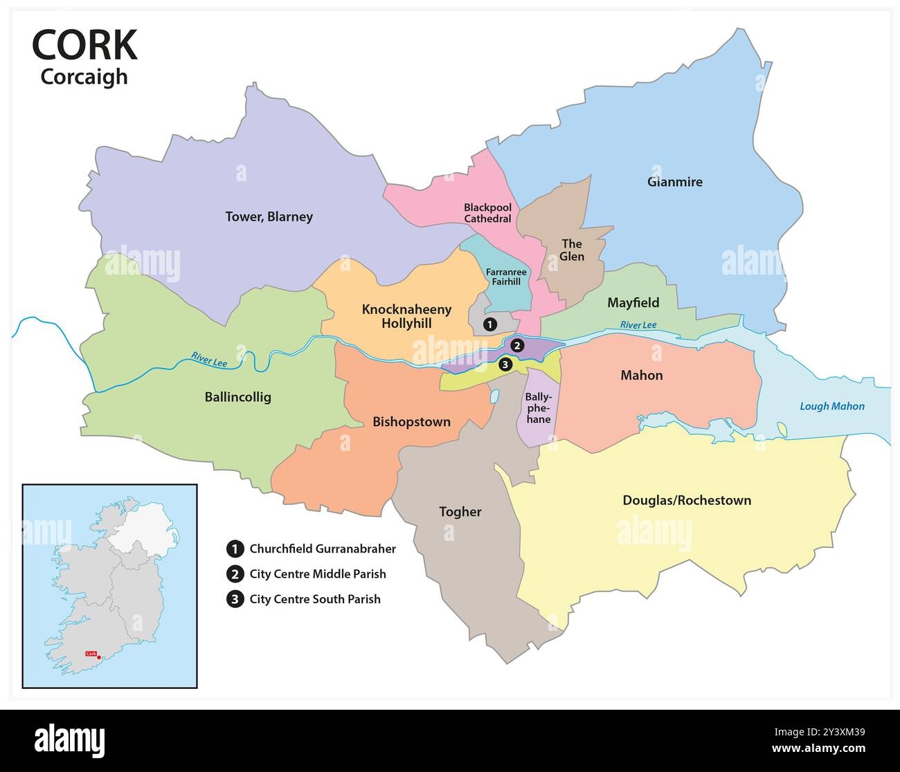 Administrative Map Of The Irish City Of Cork Stock Photo Alamy Administrative Map Of The Irish City Of Cork Stock Photo Alamy