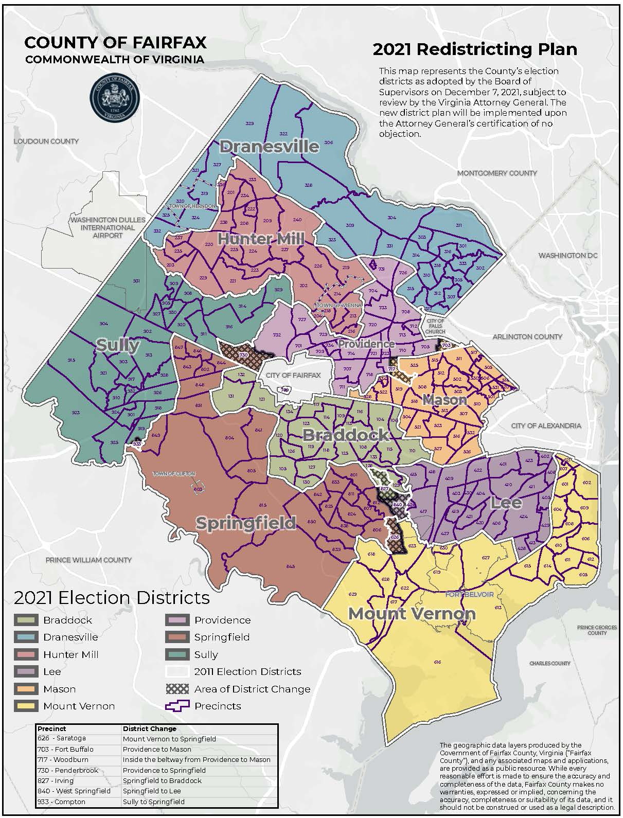 Adopted 2021 Redistricting Map Redistricting